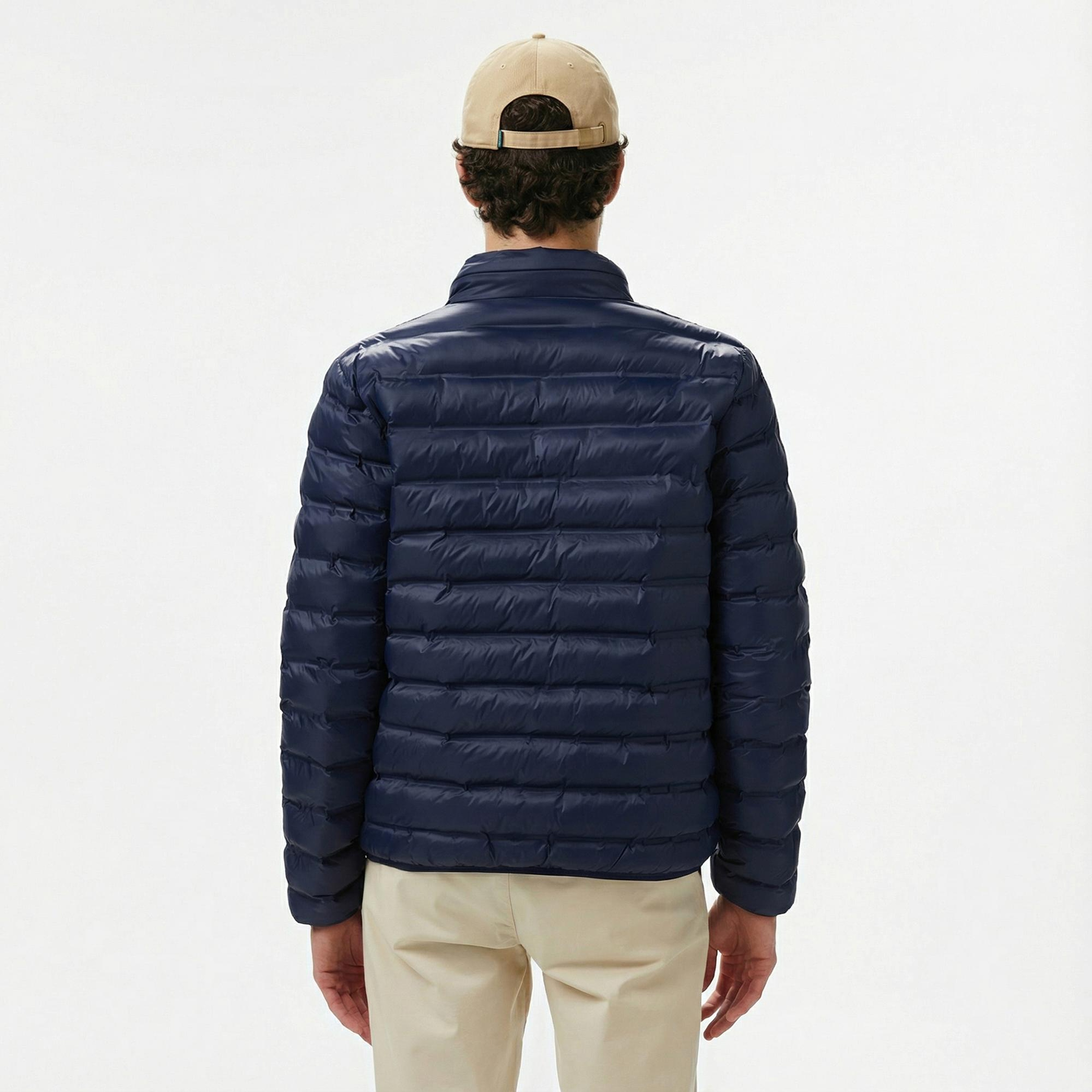 Lacoste Erkek Kapüşonlu Lacivert Mont