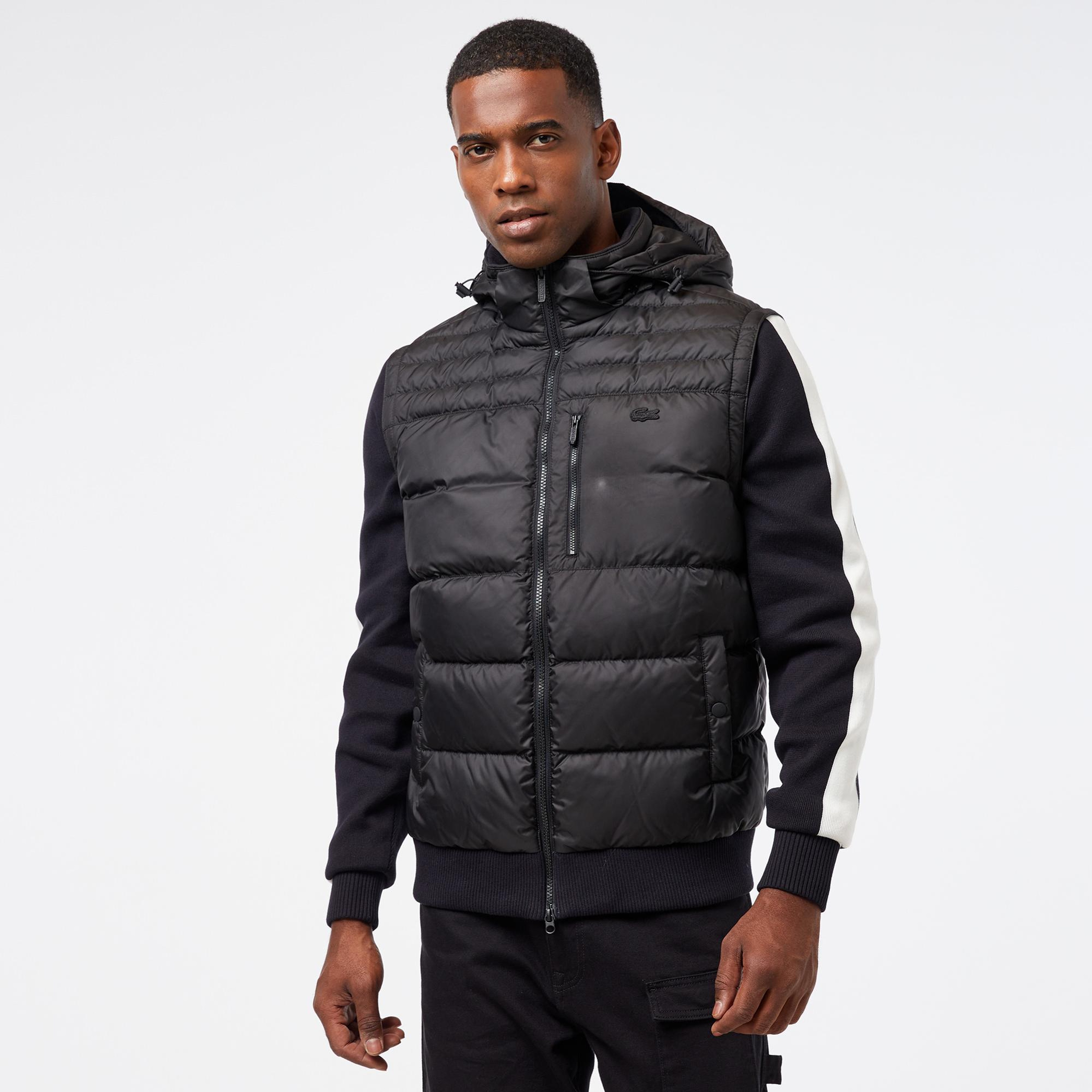 Lacoste Erkek Kapüşonlu Siyah Mont