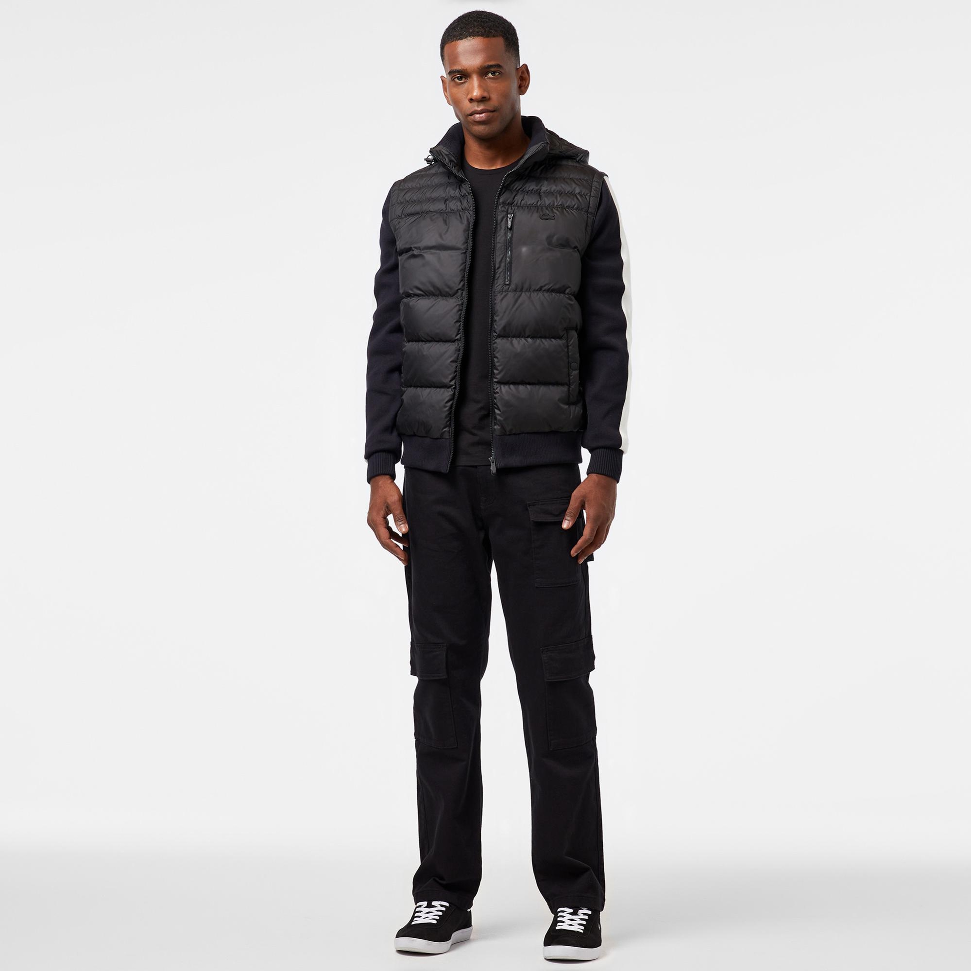 Lacoste Erkek Kapüşonlu Siyah Mont