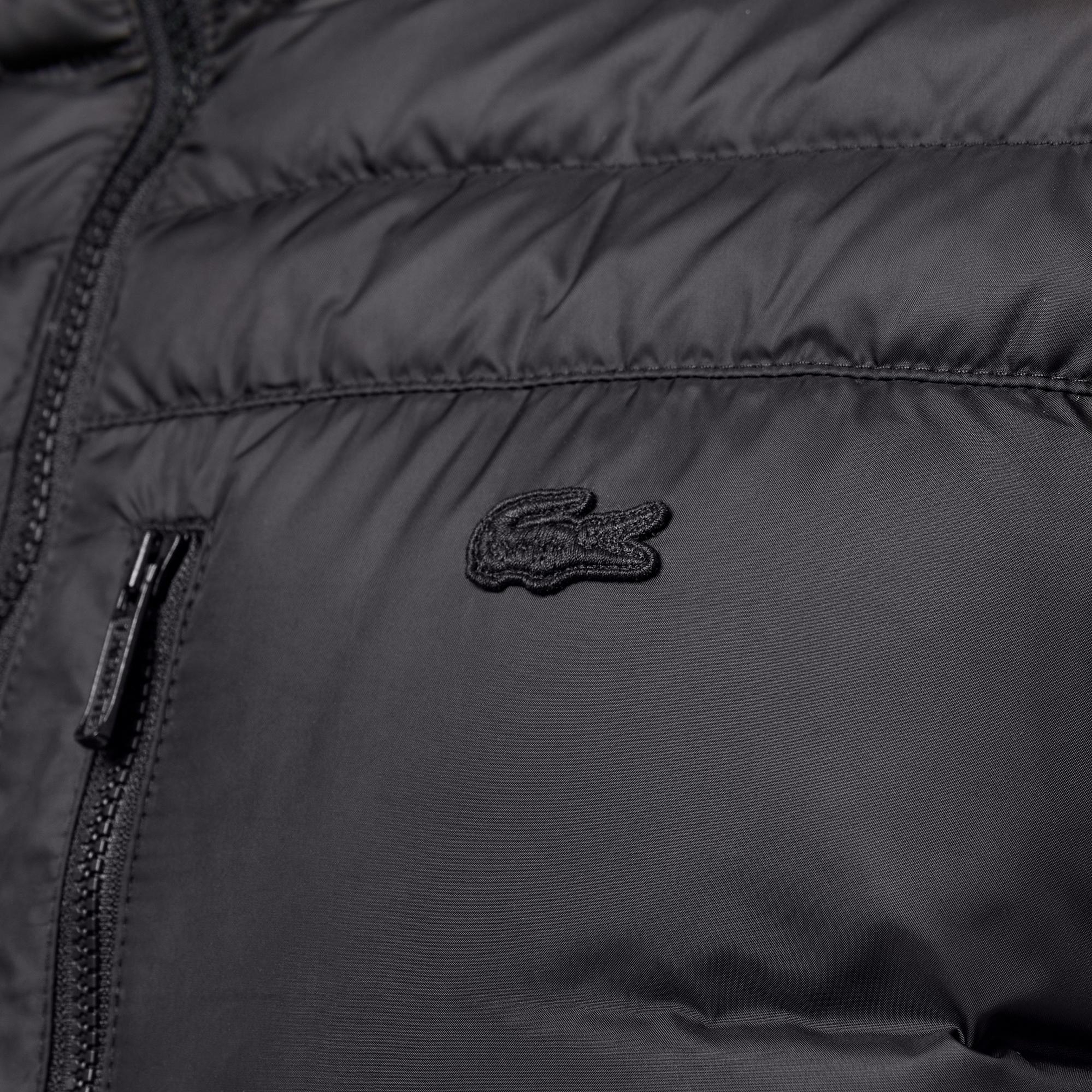 Lacoste Erkek Kapüşonlu Siyah Mont