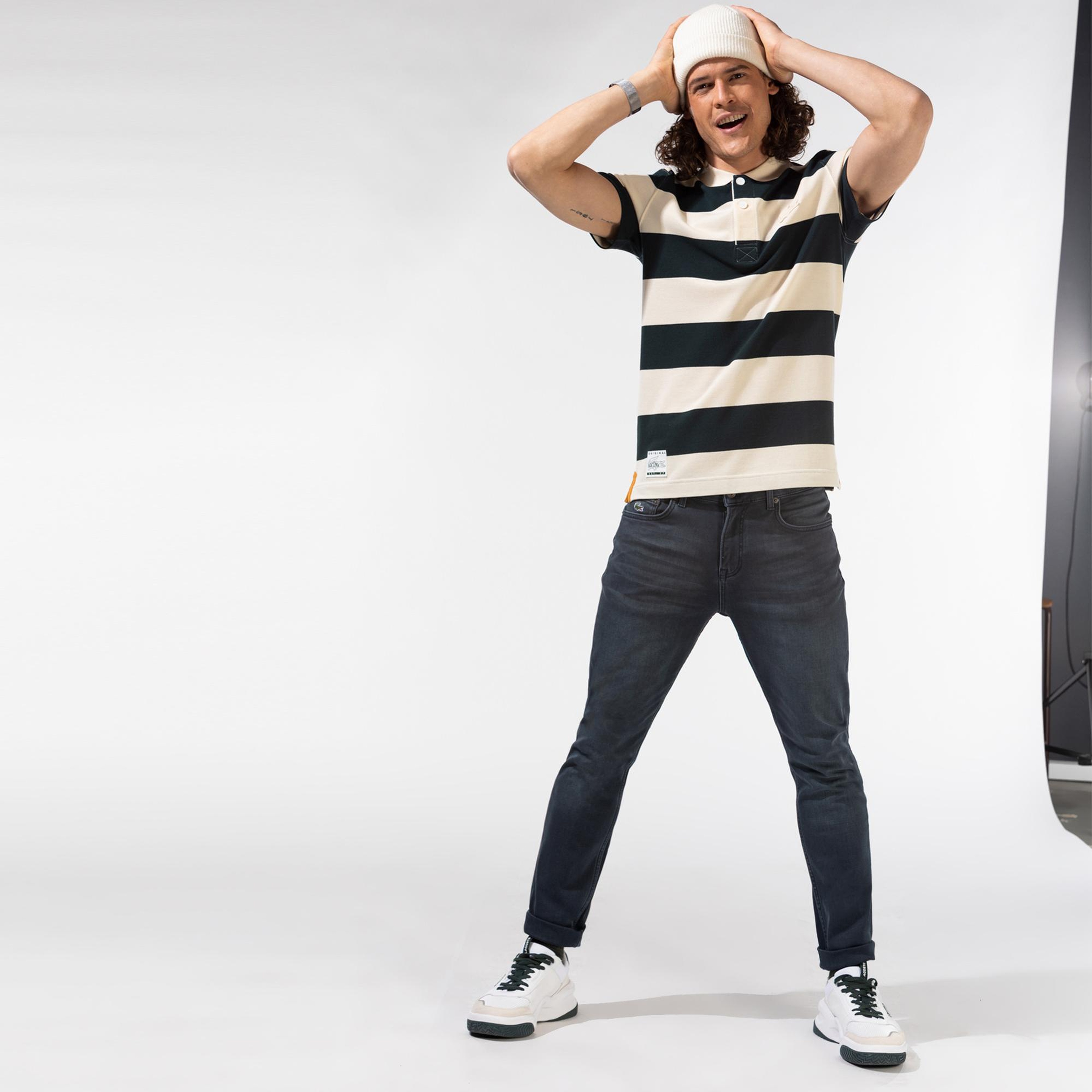 Erkek Slim Fit Mavi Jean Pantolon