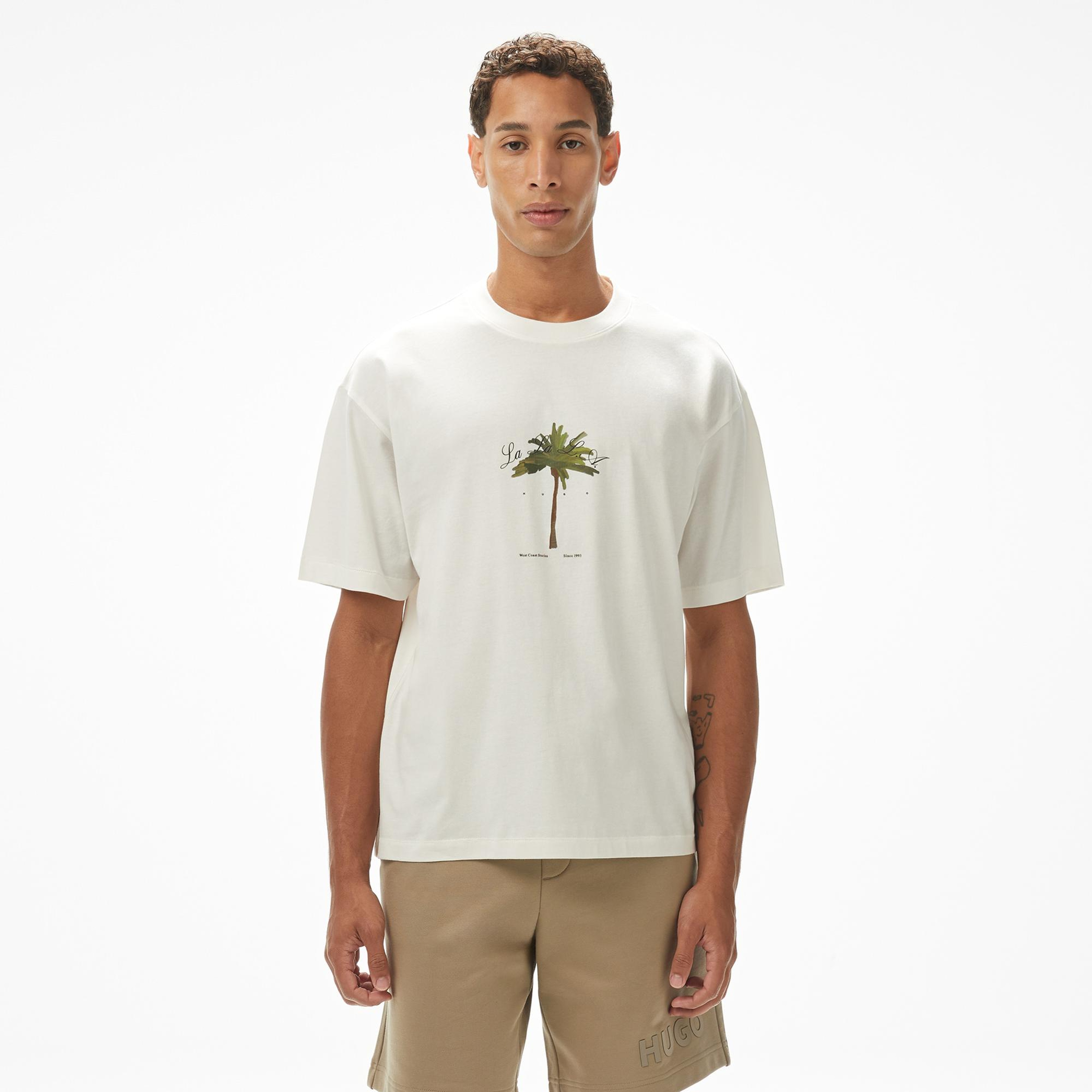 Hugo Duwom Erkek Beyaz T-Shirt