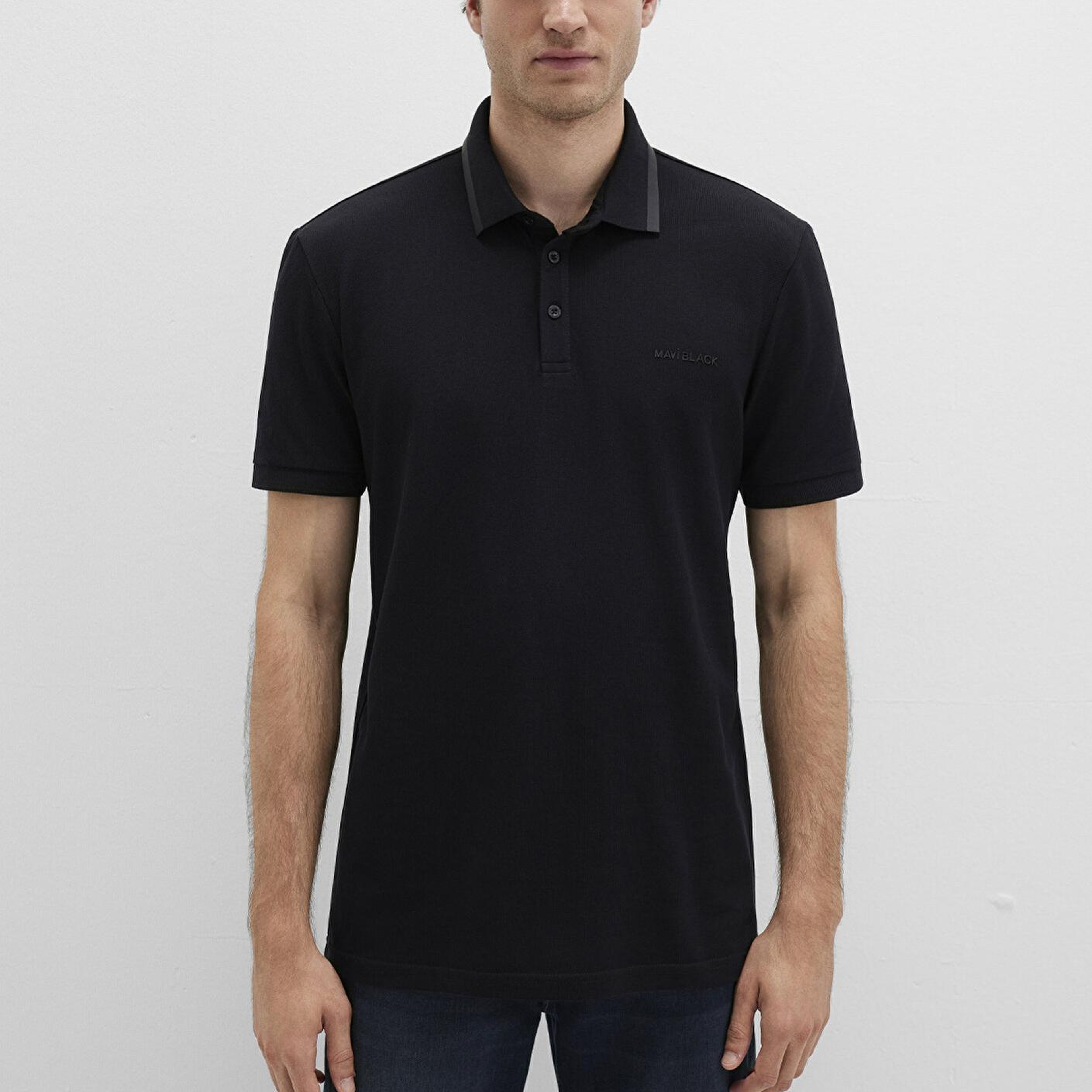 Mavi Siyah Polo Tişört Slim Fit / Dar Kesim 0611829-900