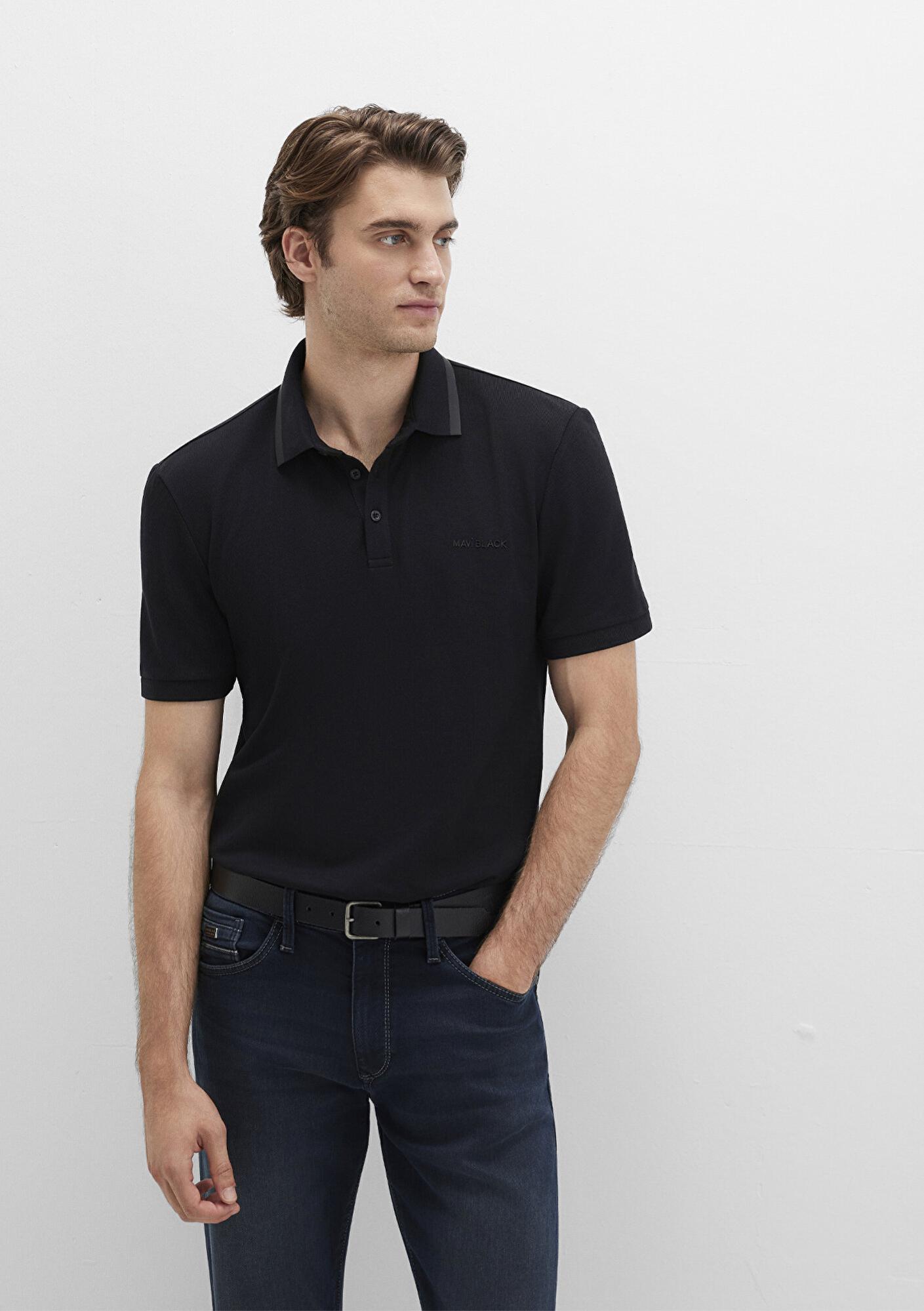 Mavi Siyah Polo Tişört Slim Fit / Dar Kesim 0611829-900