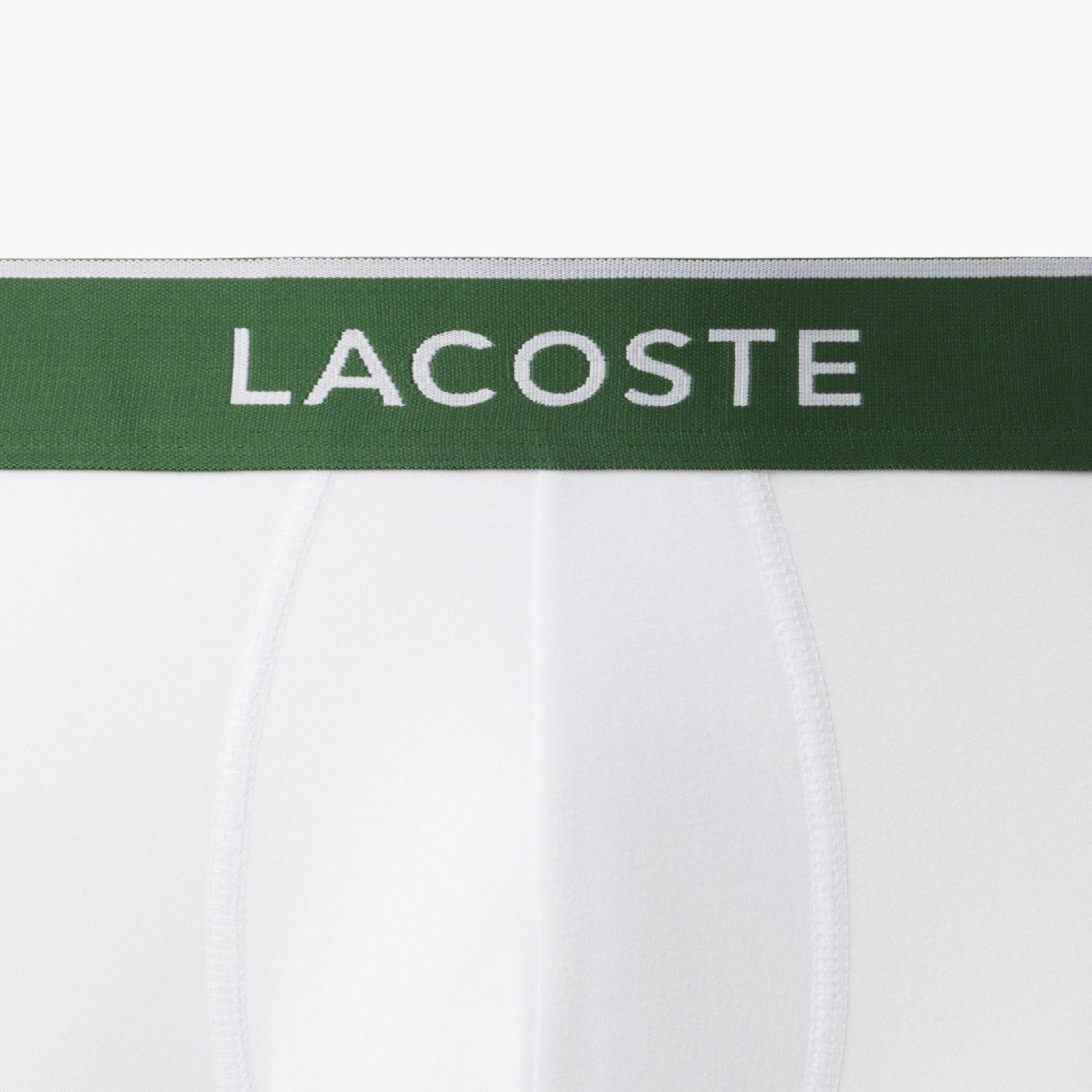 Lacoste Erkek 3'lü Beyaz Boxer