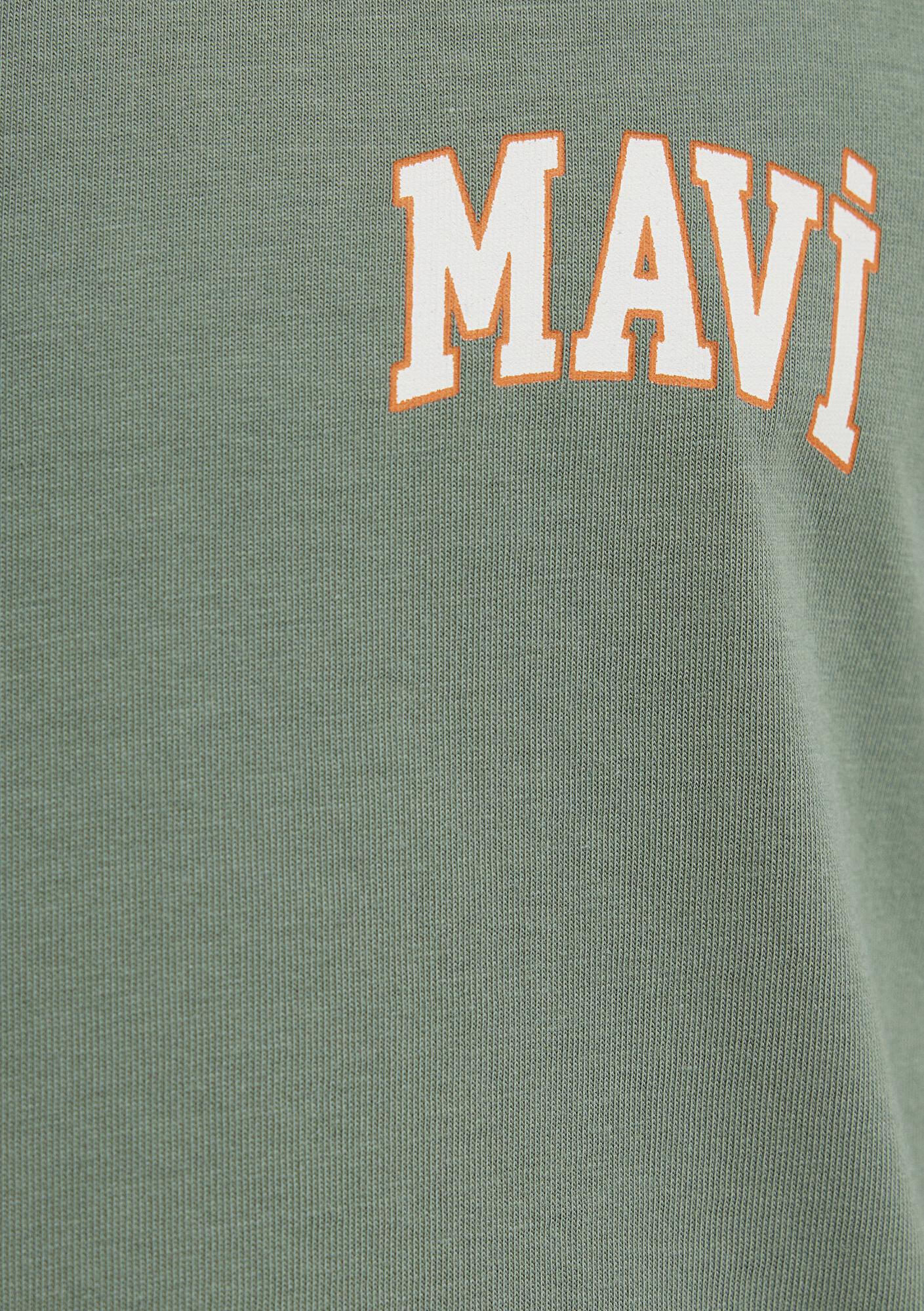 Mavi Mavi Logo Baskılı Yeşil Tişört Regular Fit / Normal Kesim 0611714-71483