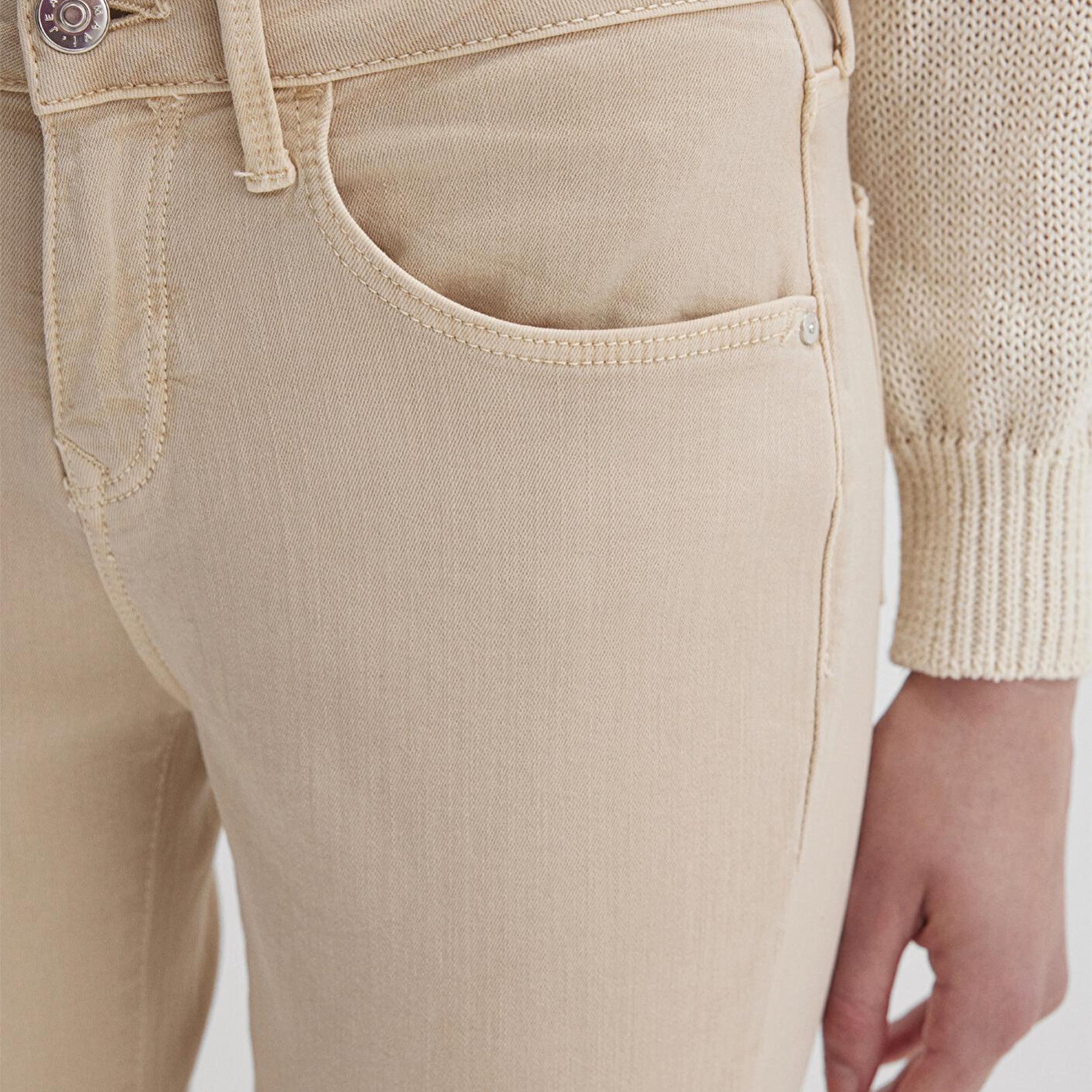 Mavi Ada Mavi Premium Krem Gabardin Pantolon 1020586447