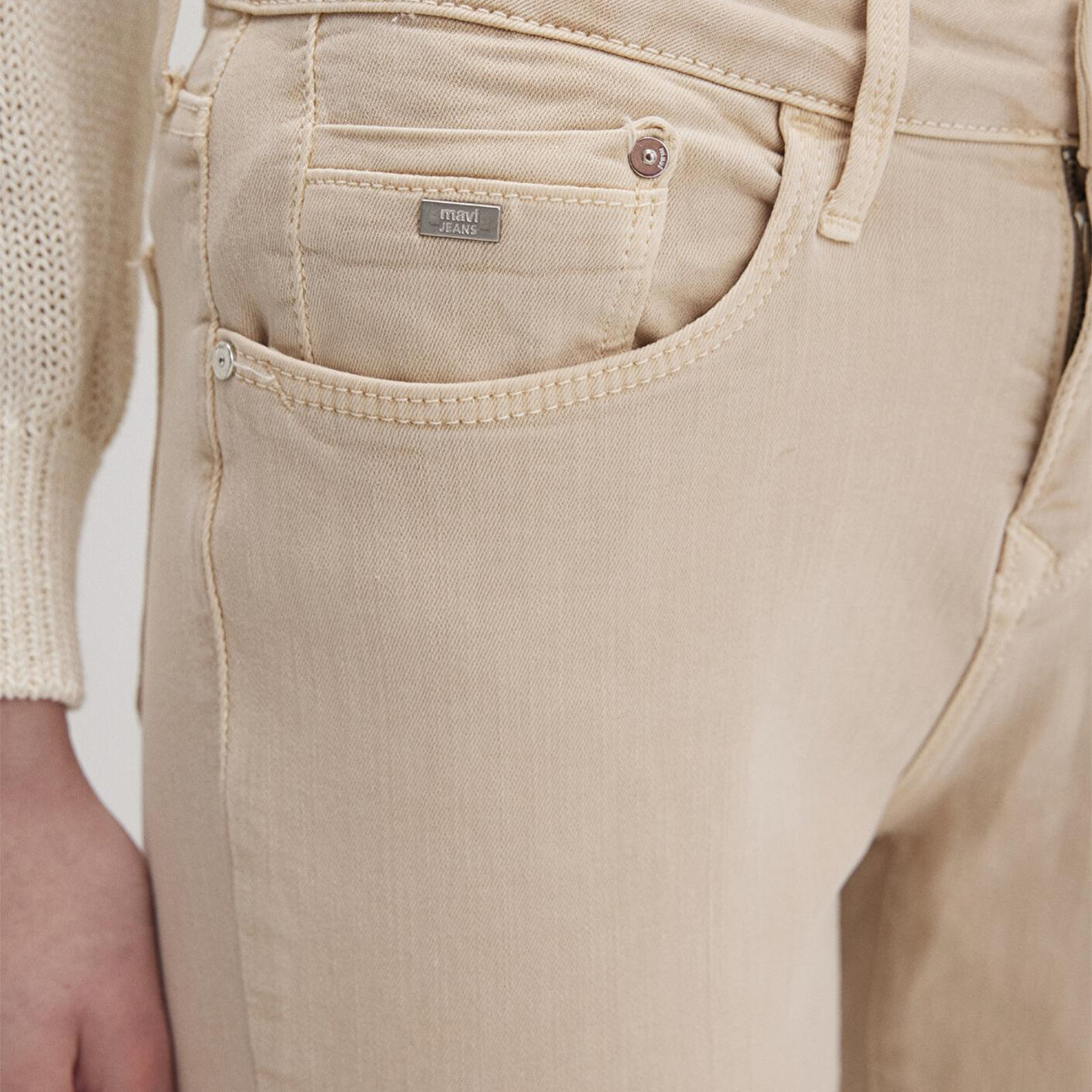 Mavi Ada Mavi Premium Krem Gabardin Pantolon 1020586447