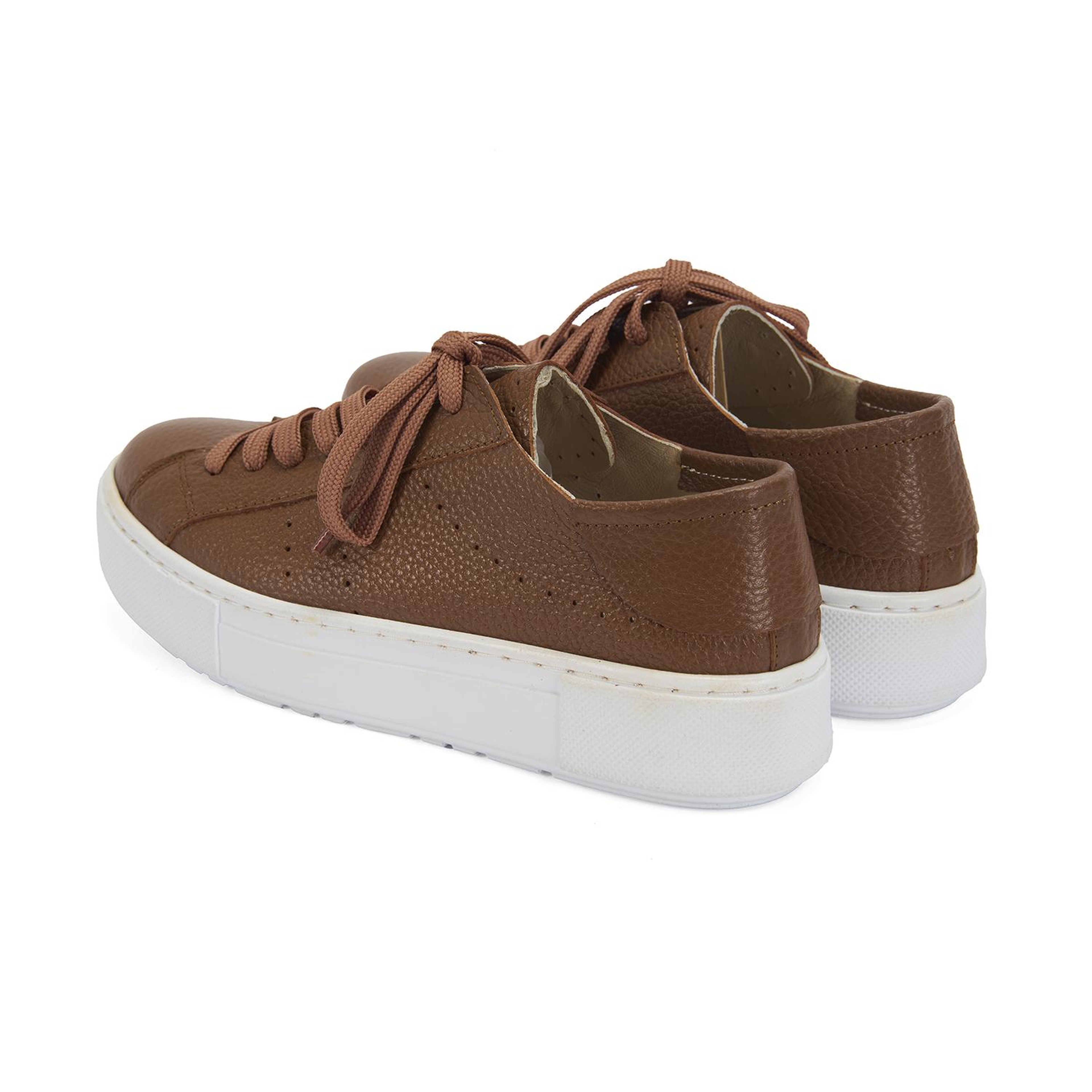 Kadın Taba Deri Spor Ayakkabı