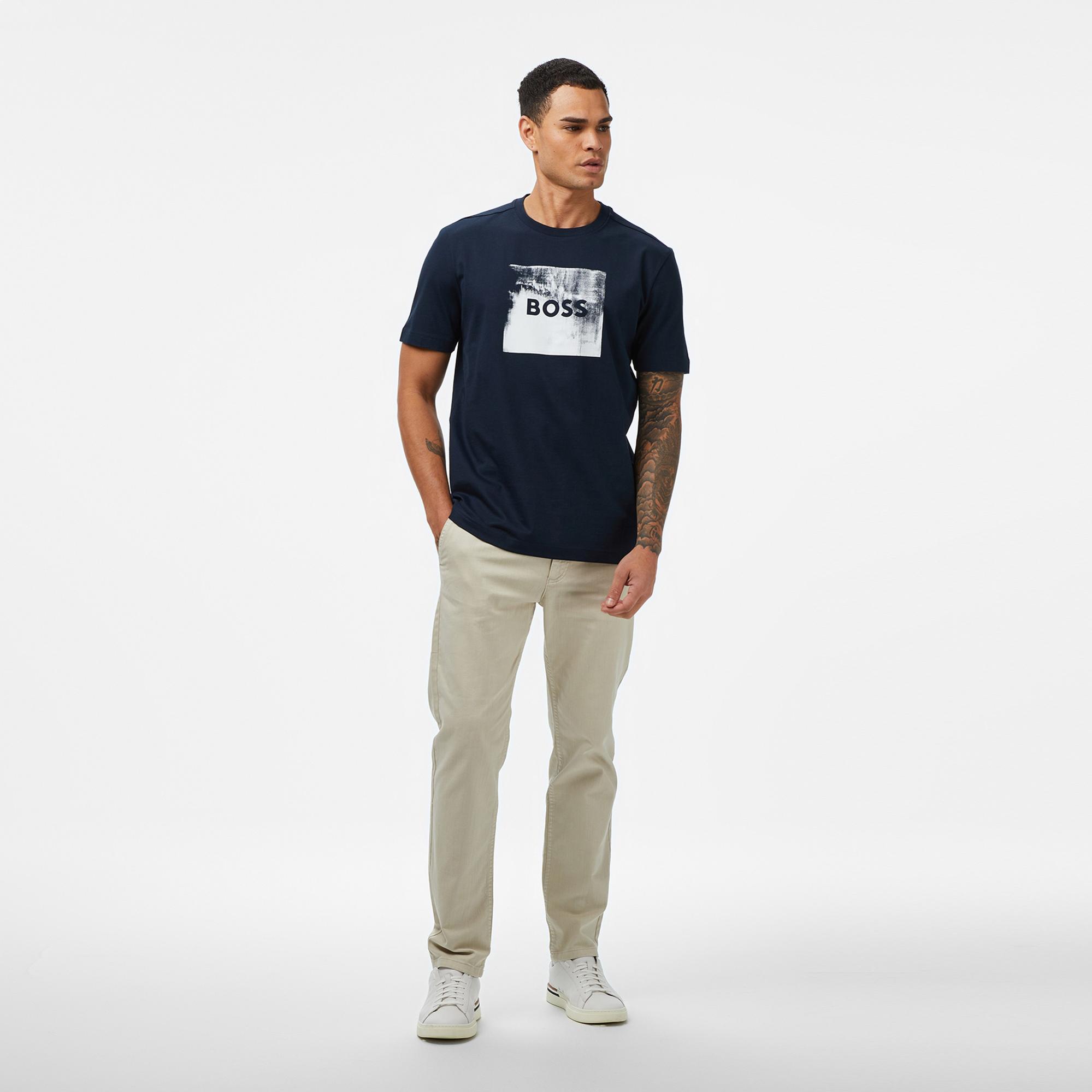 Boss Wheel Erkek Koyu Mavi T-Shirt