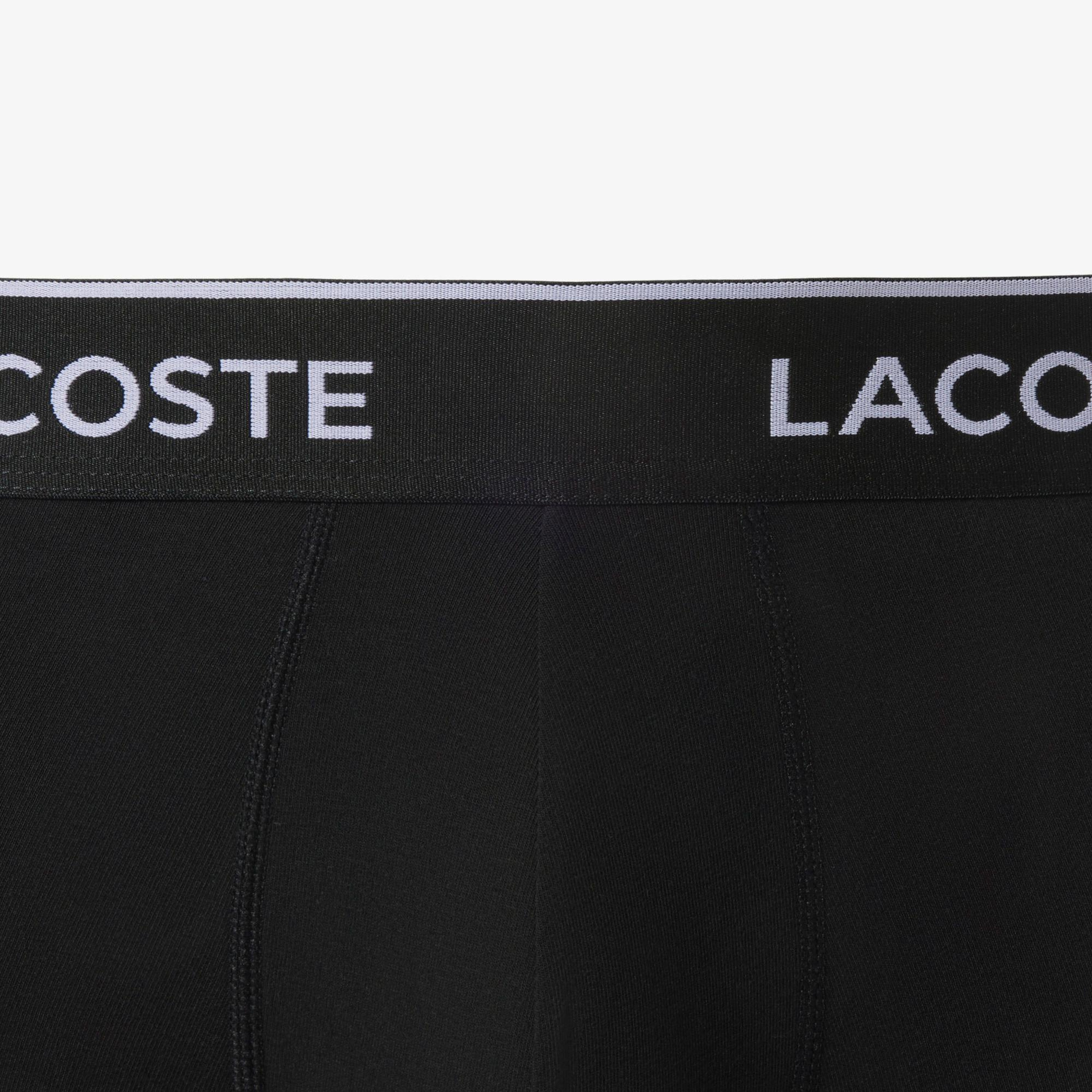 Lacoste Erkek 3'lü Siyah Boxer