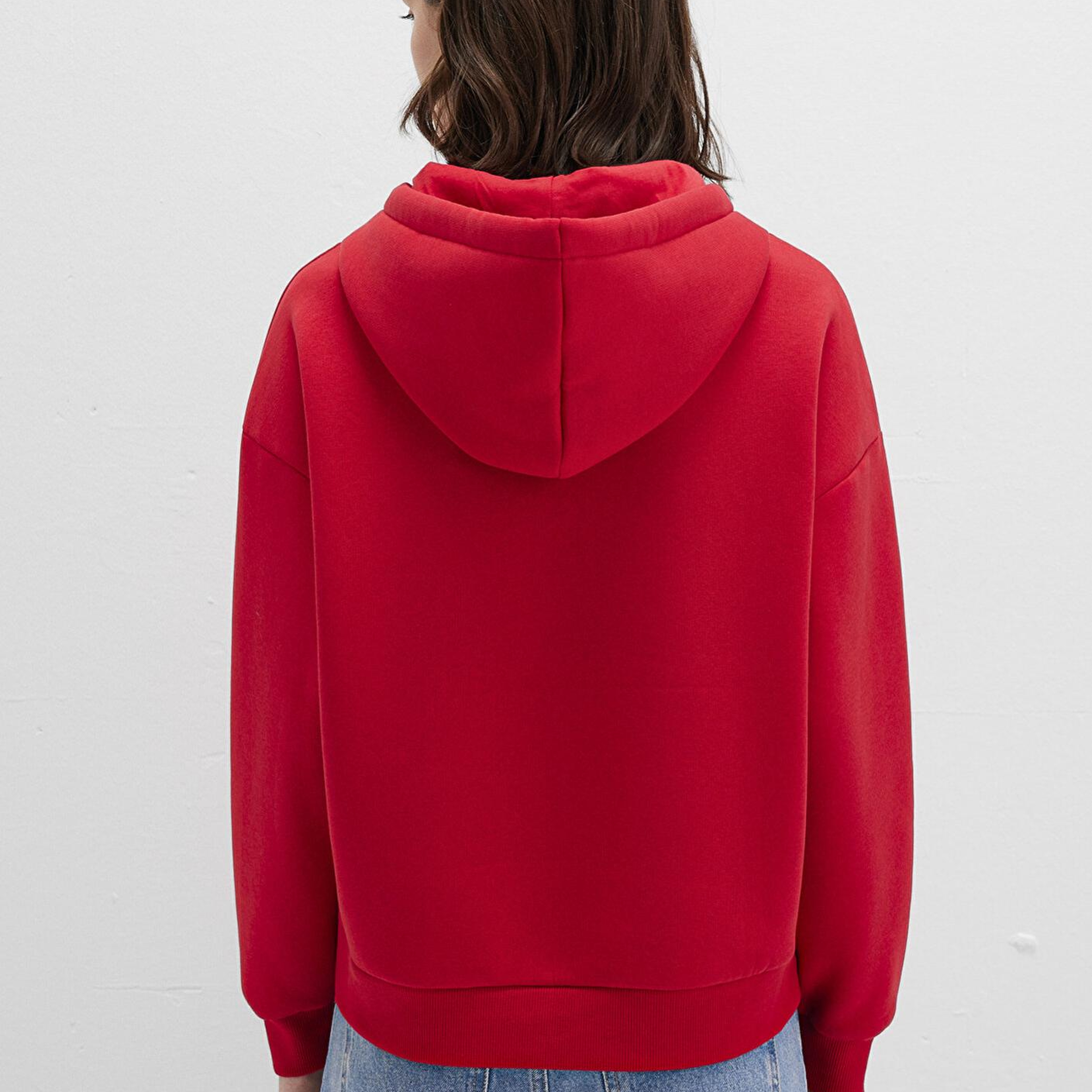 Mavi Mavi Logo Baskılı Kapüşonlu Kırmızı Sweatshirt 168334-35476