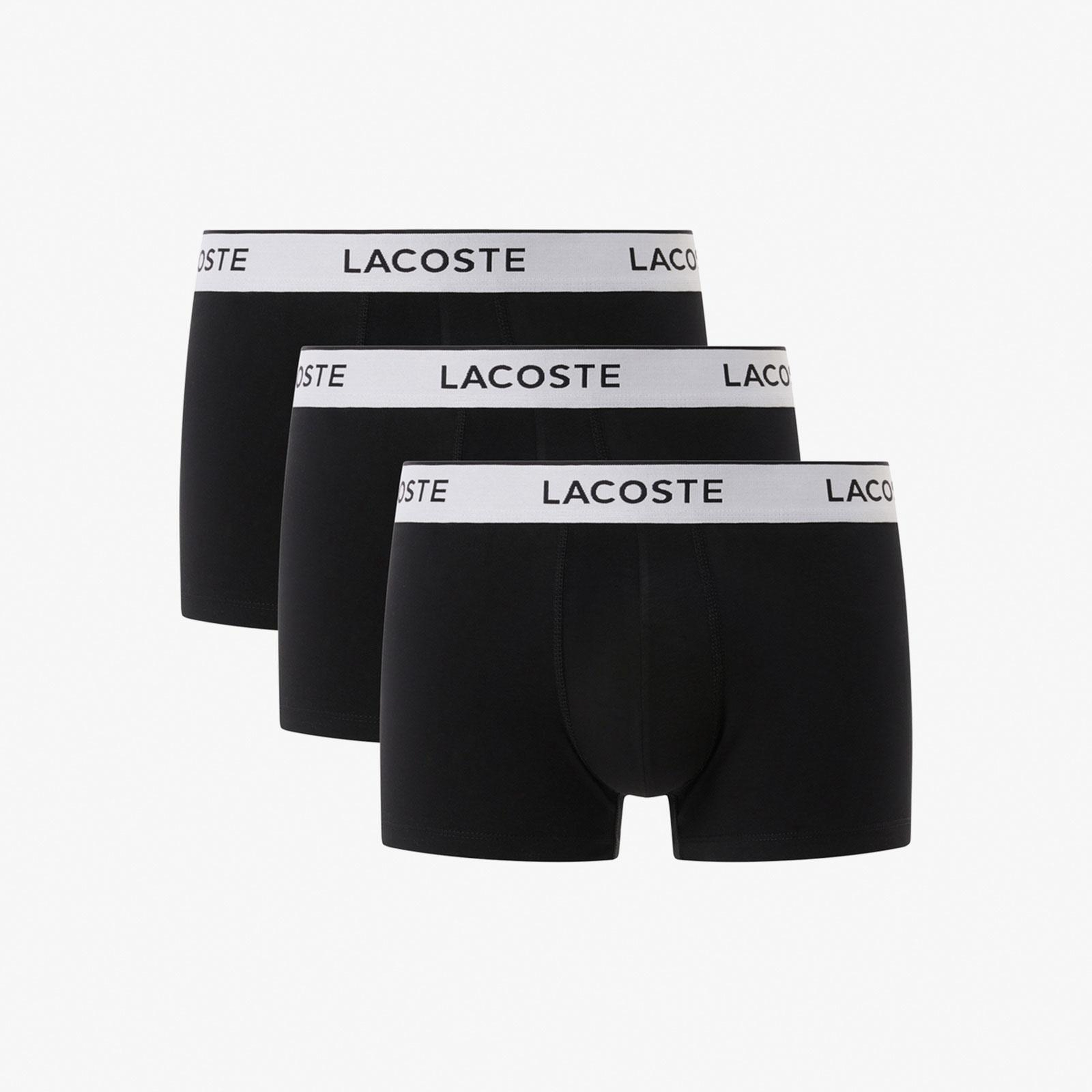 Lacoste Erkek 3'lü Siyah Boxer