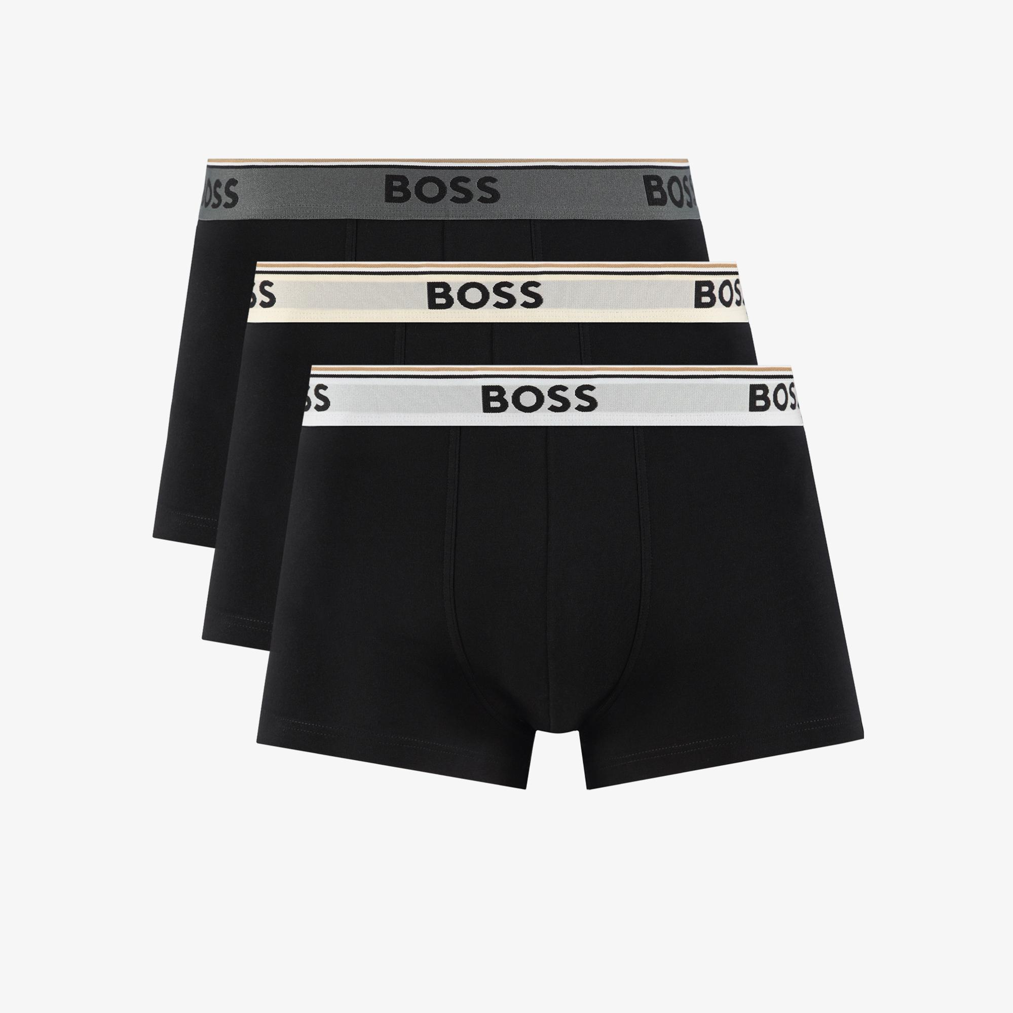 Boss 3'lü Trunk Power Erkek Siyah Boxer