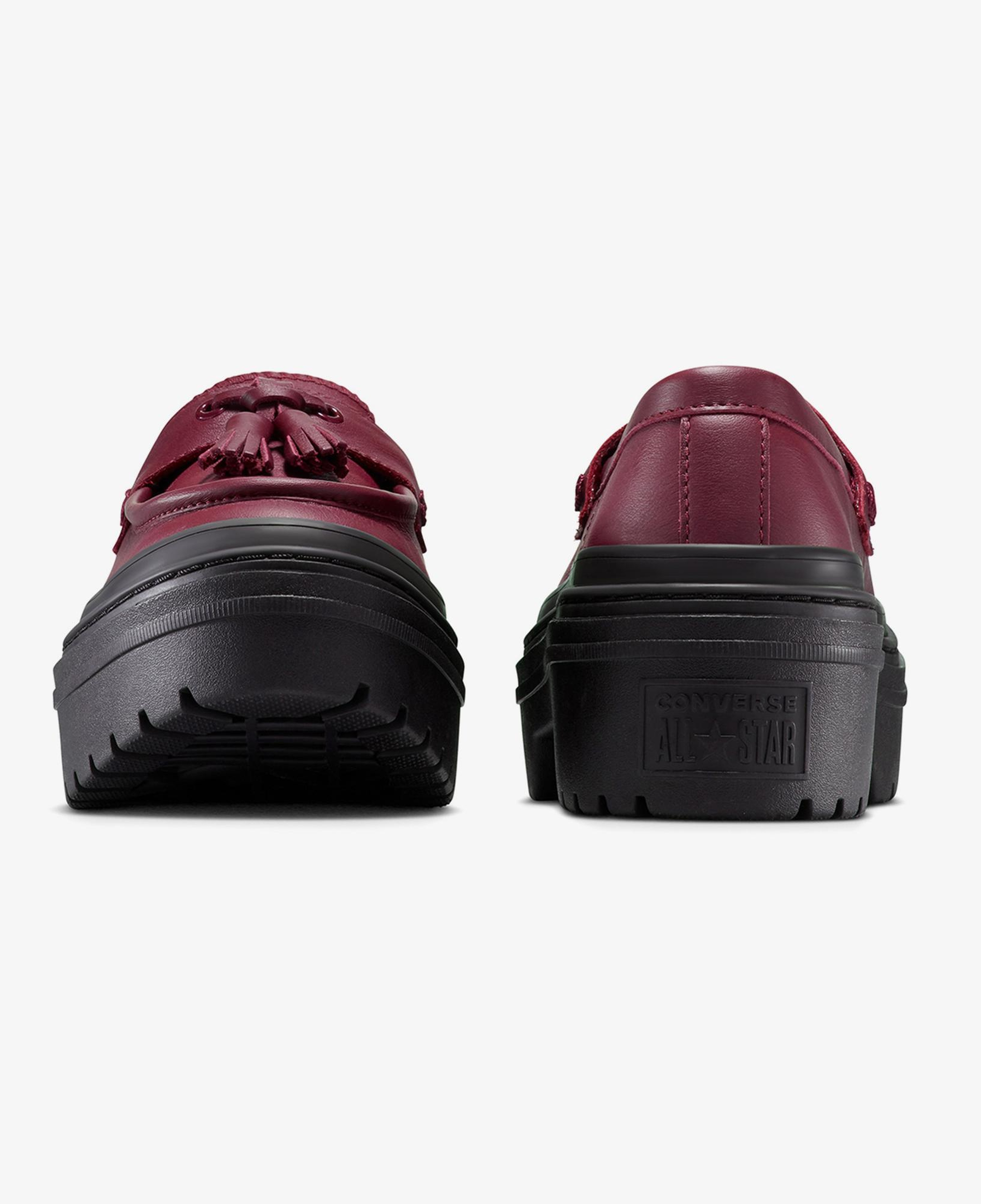 Converse Chuck Taylor All Star Lugged Heel Kadın Bordo Deri Platform Loafer Ayakkabı