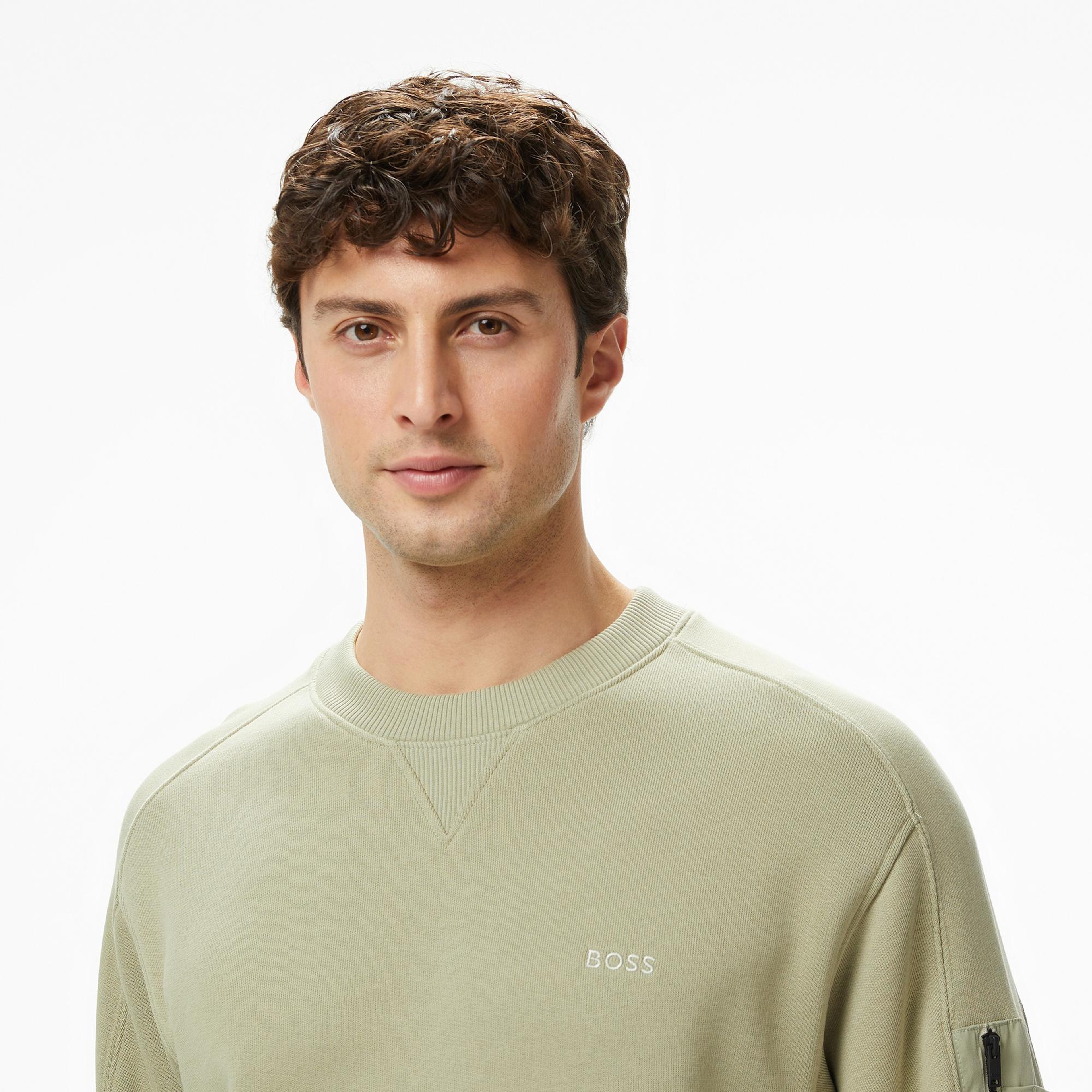 Boss Mixed Erkek Yeşil Sweatshirt