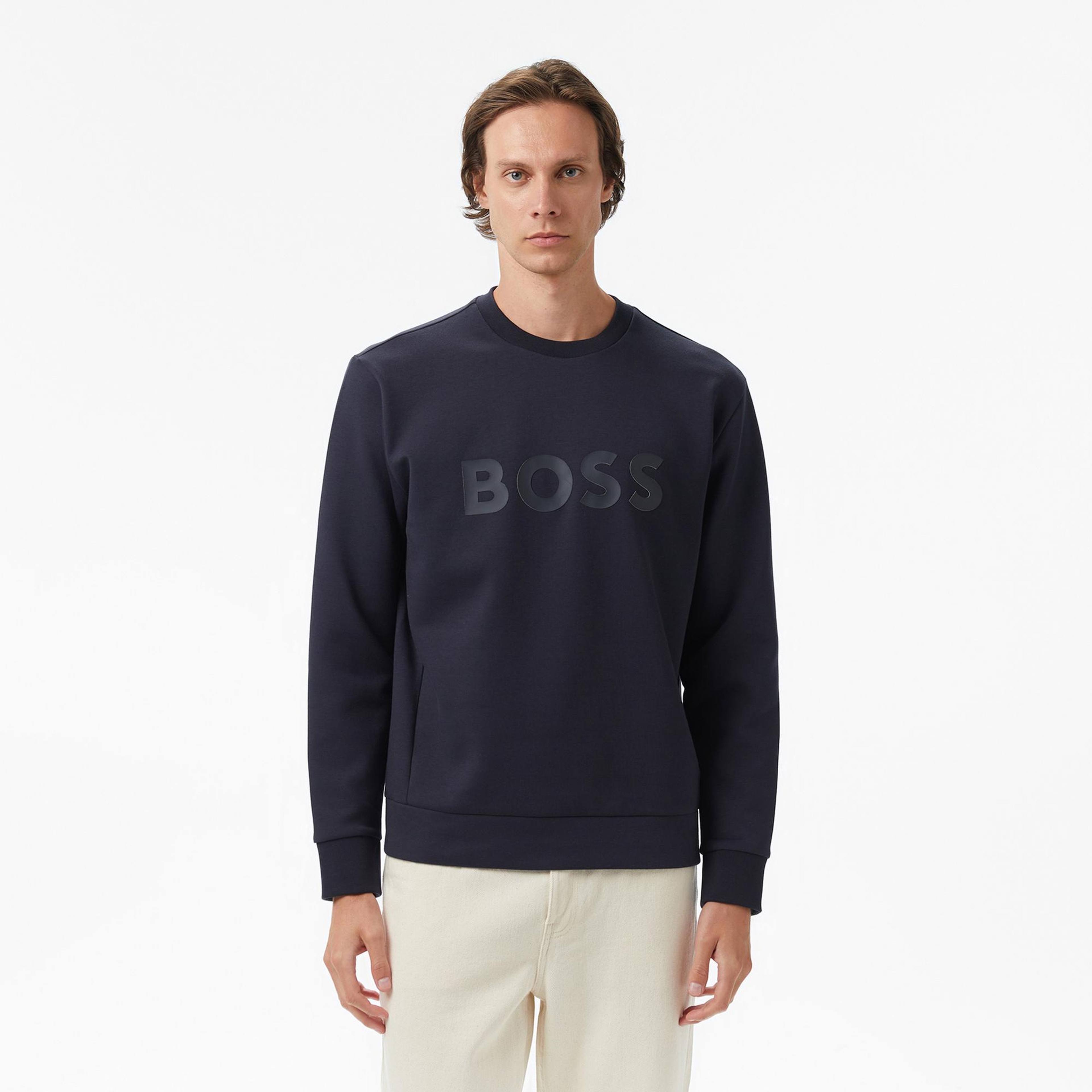 Boss Erkek Mavi Sweatshirt
