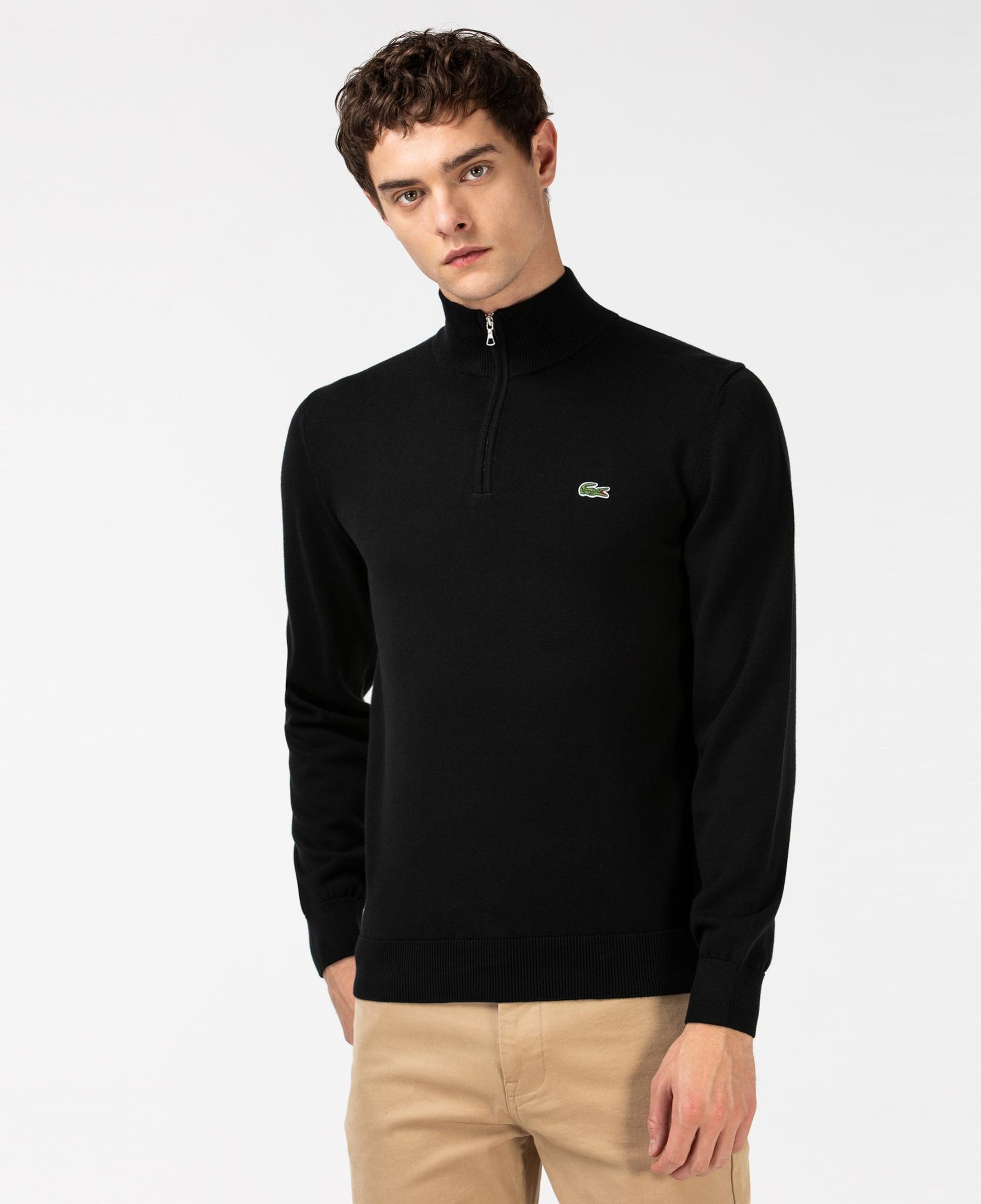 Lacoste Erkek Regular Fit Yarım Fermuarlı Lacivert Kazak