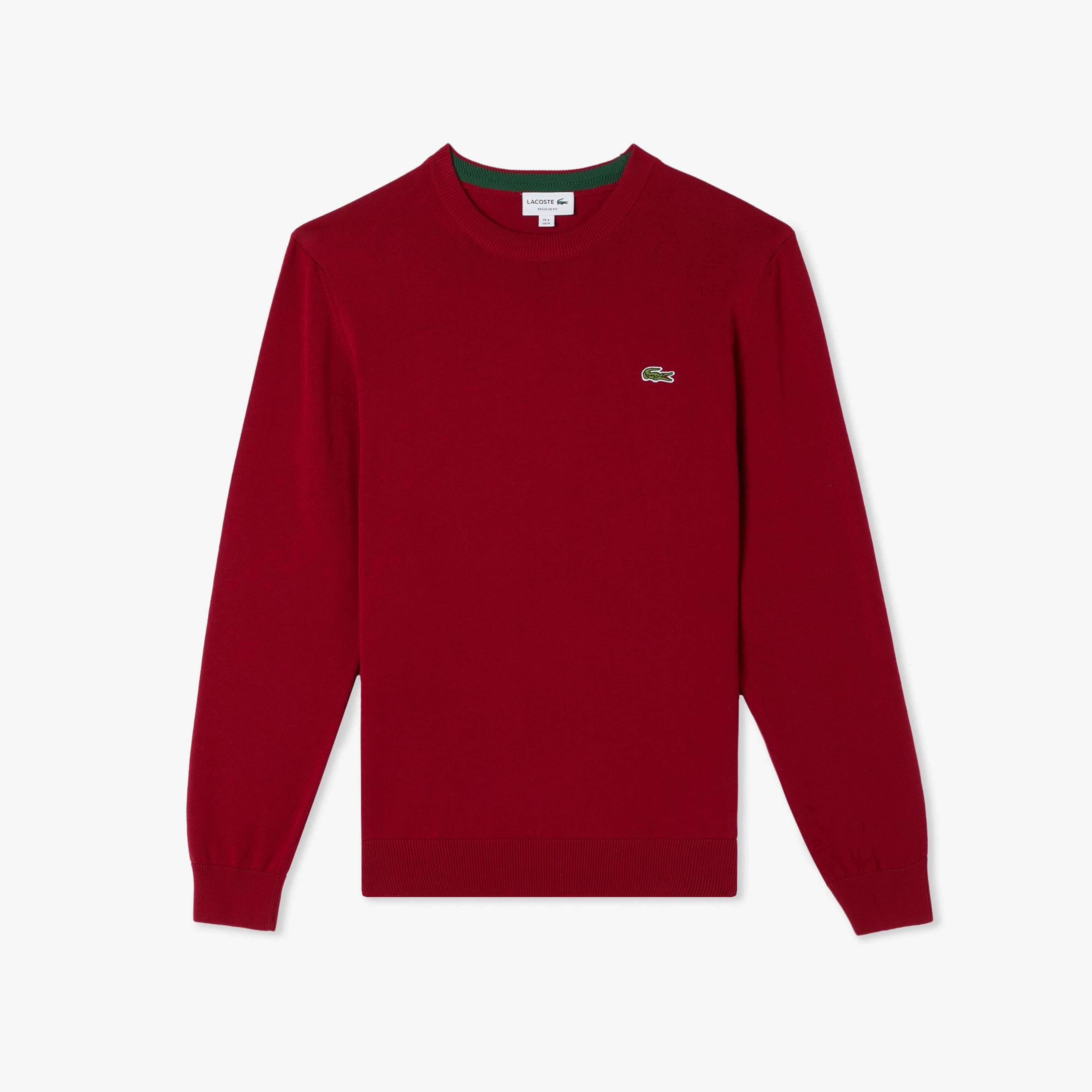 Lacoste Erkek Regular Fit Bisiklet Yaka Kırmızı Kazak