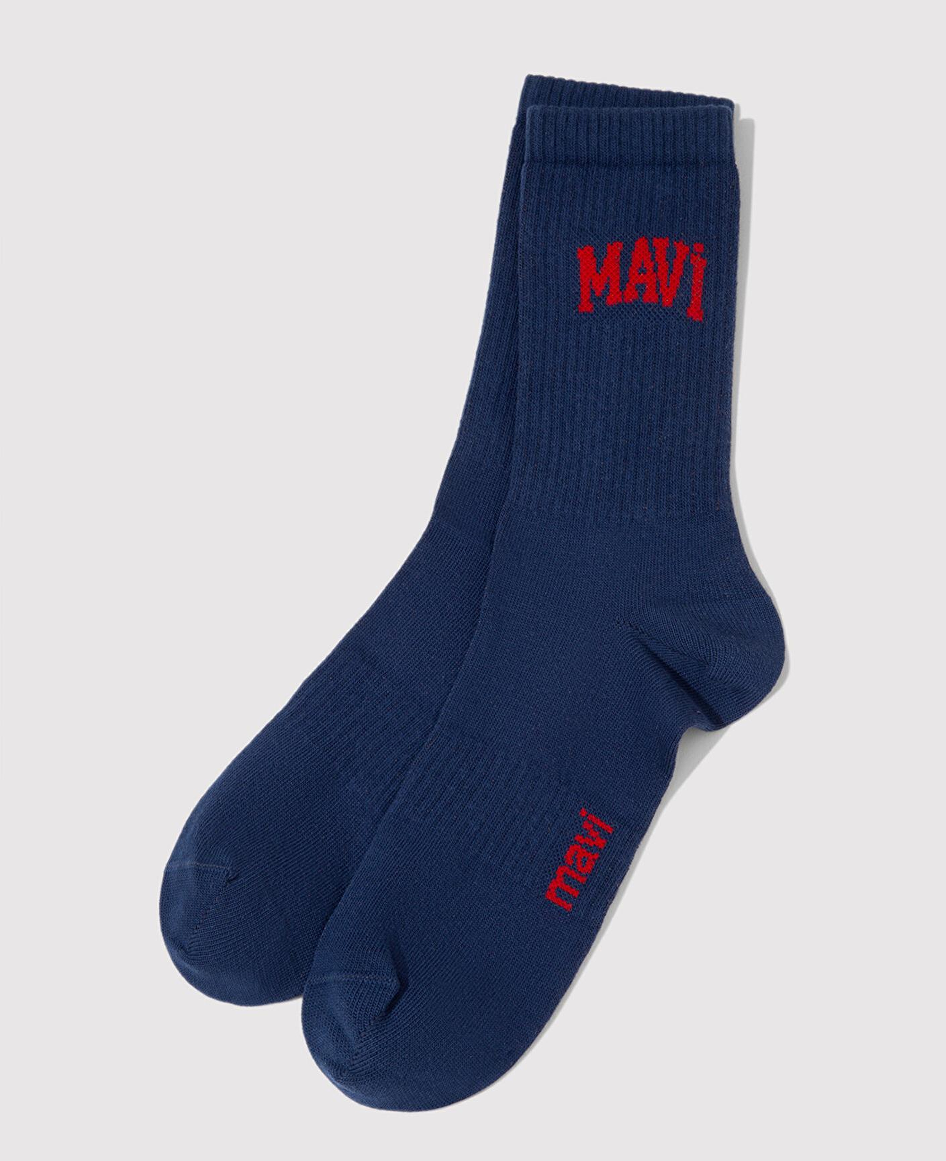 Mavi Mavi Logo Baskılı Lacivert Soket Çorap 0911160-34961