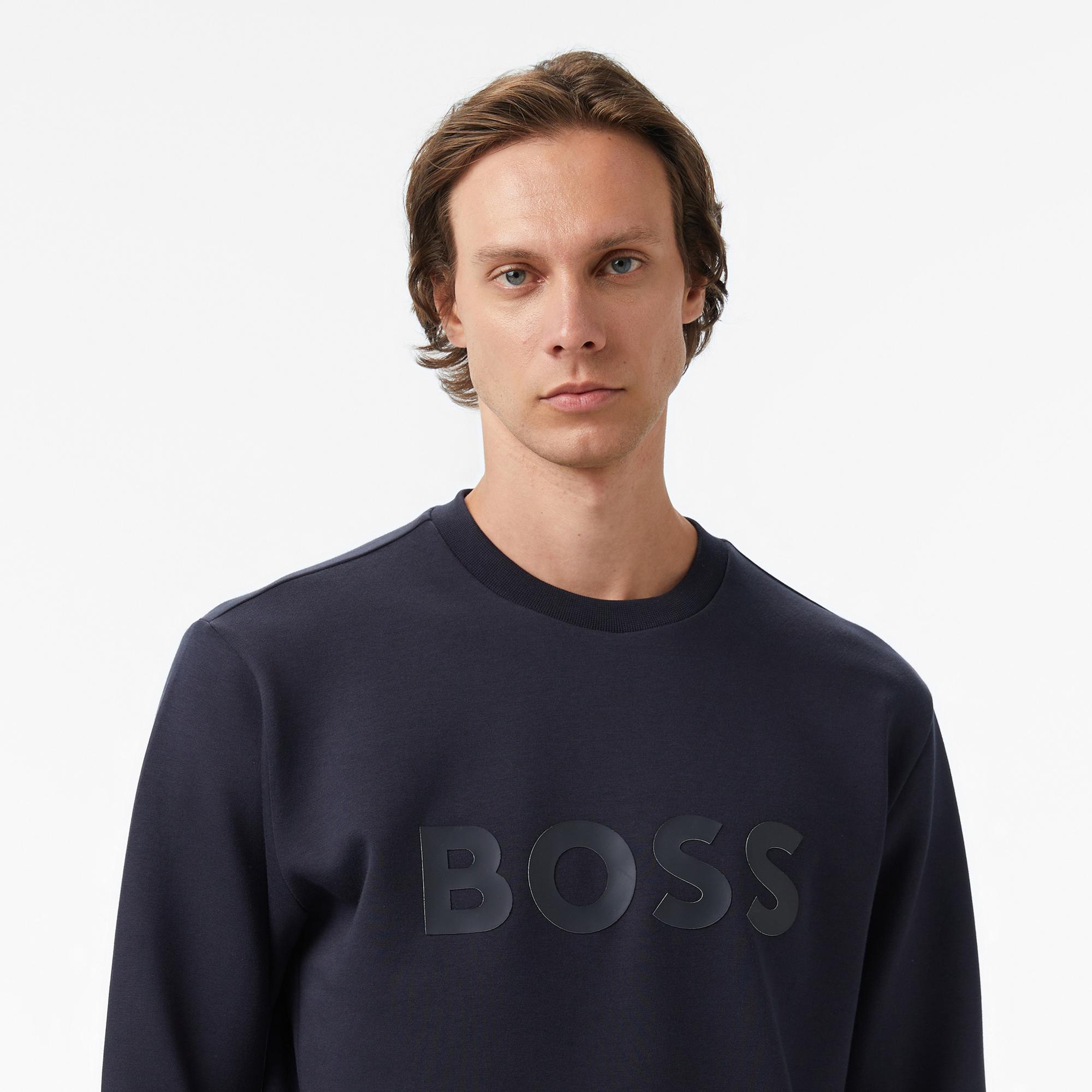 Boss Erkek Mavi Sweatshirt