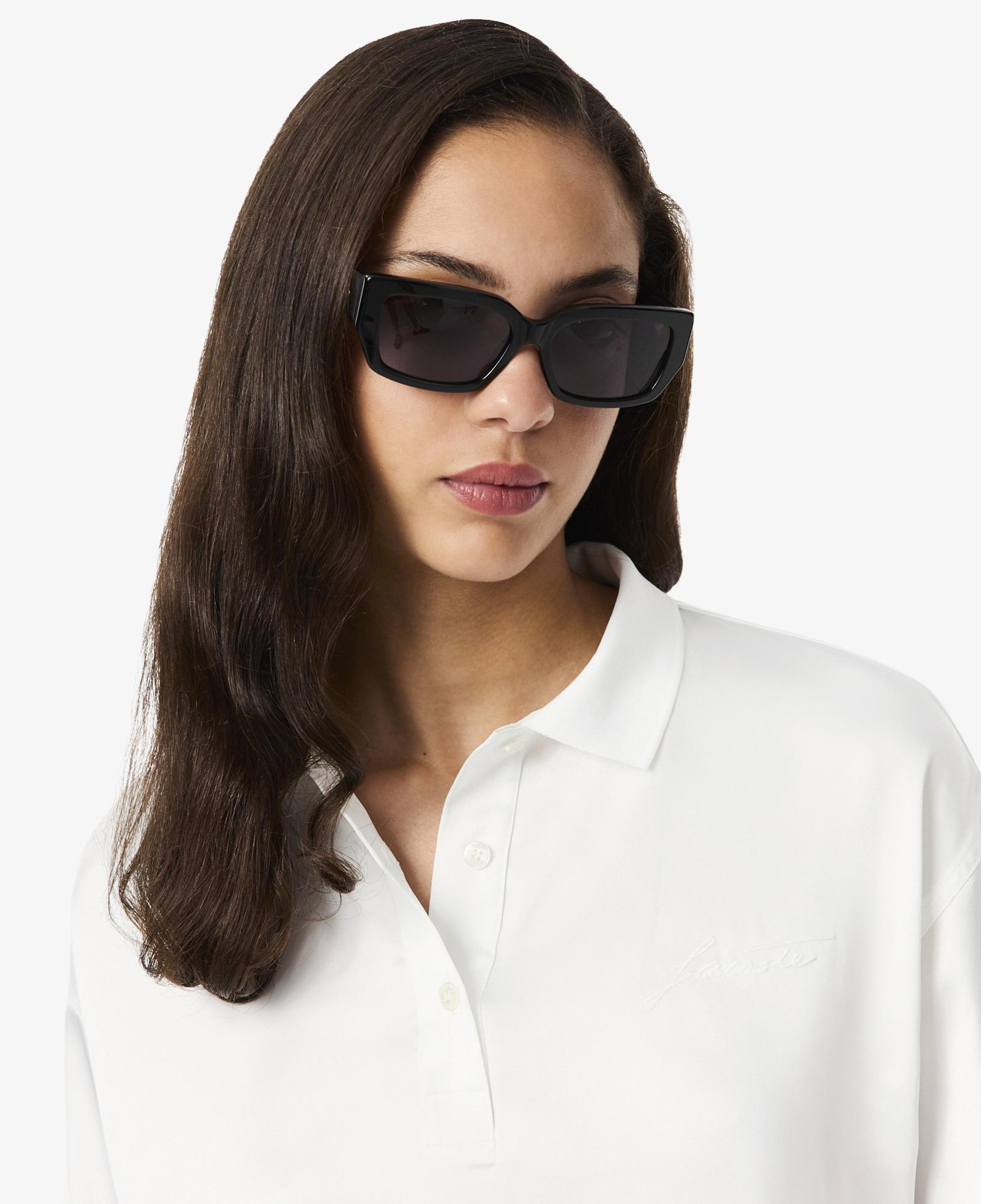 Lacoste Kadın Oversize Fit Polo Yaka Beyaz Gömlek