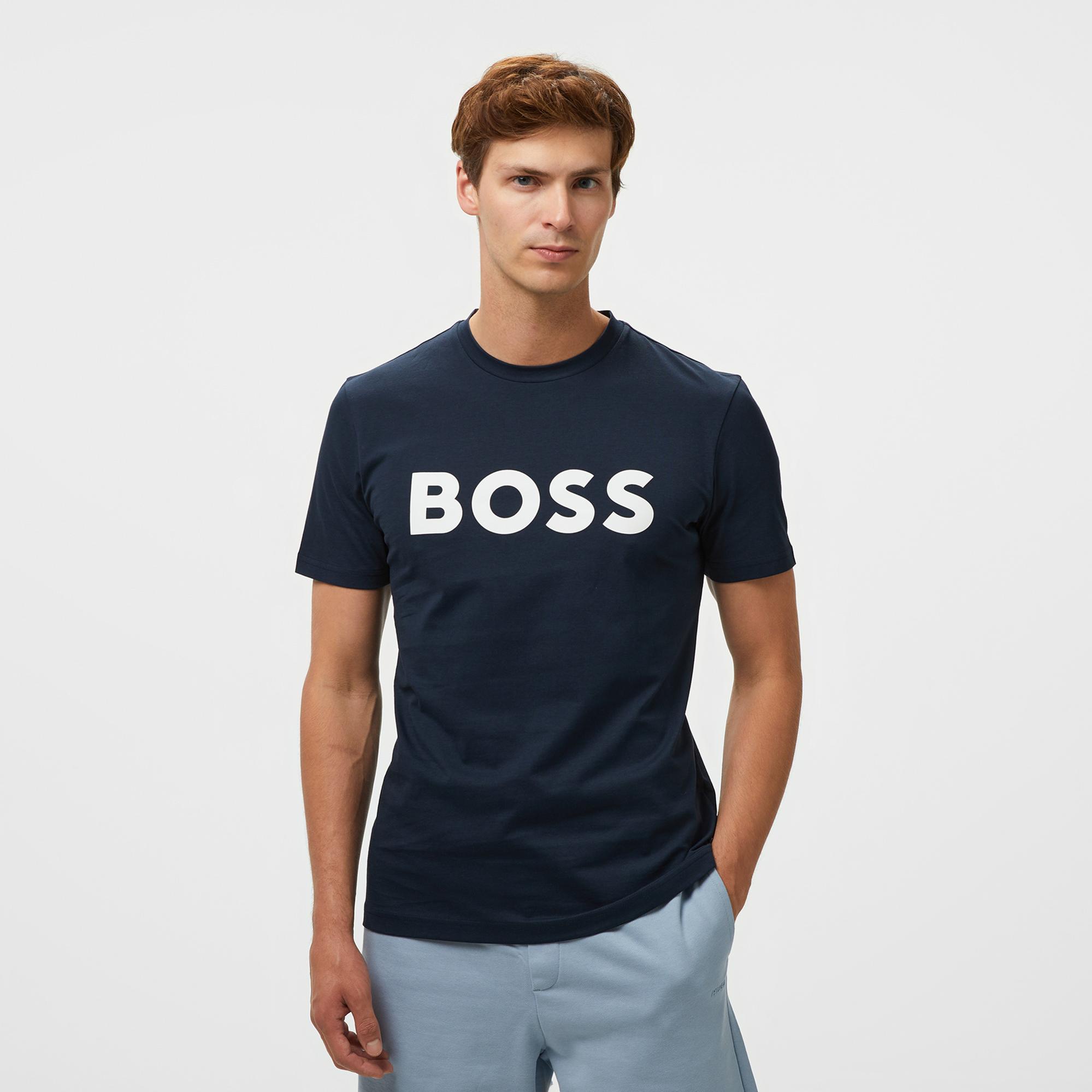 Boss Thinking Erkek Mavi T-Shirt