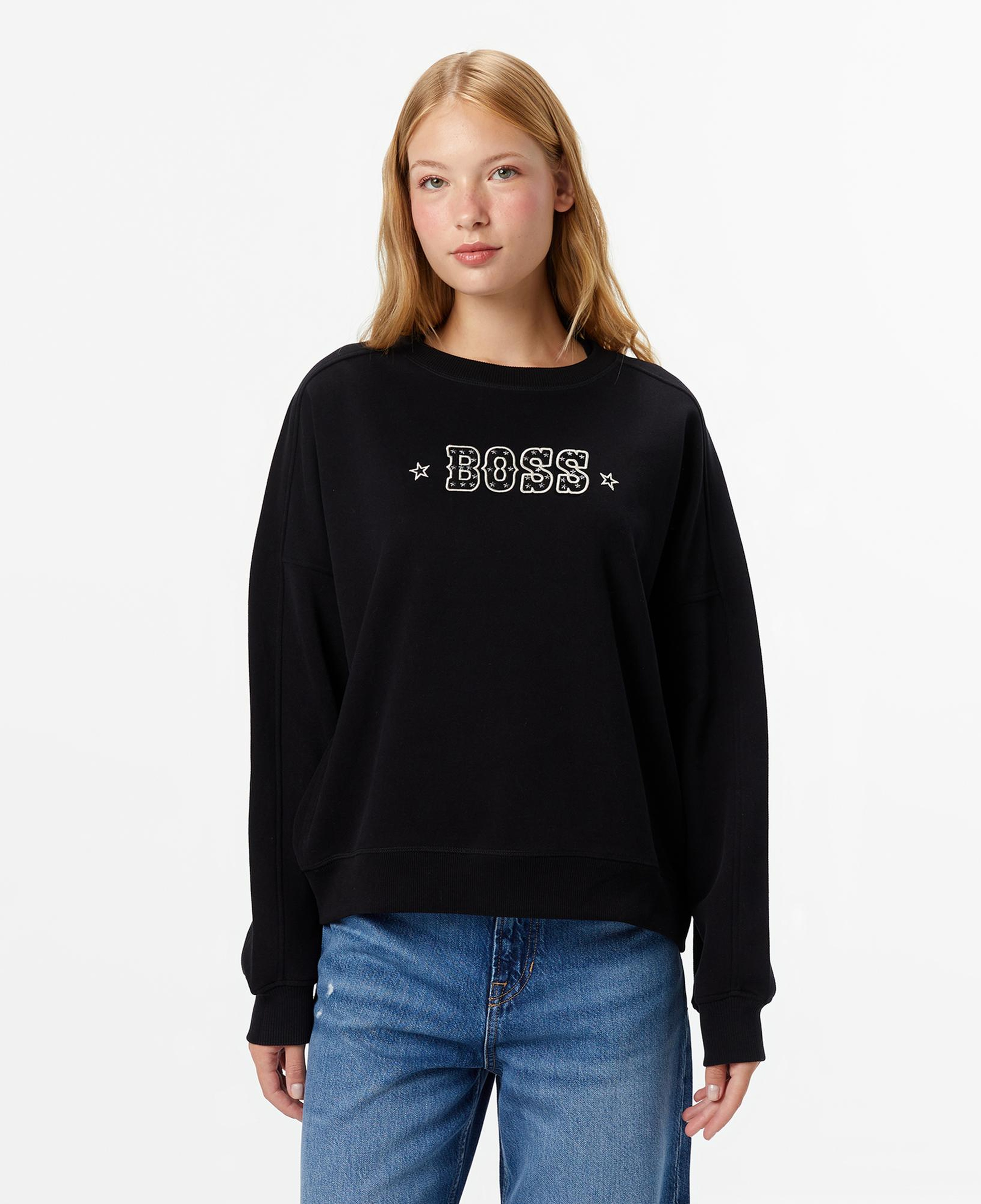 Boss Eland Kadın Siyah Sweatshirt