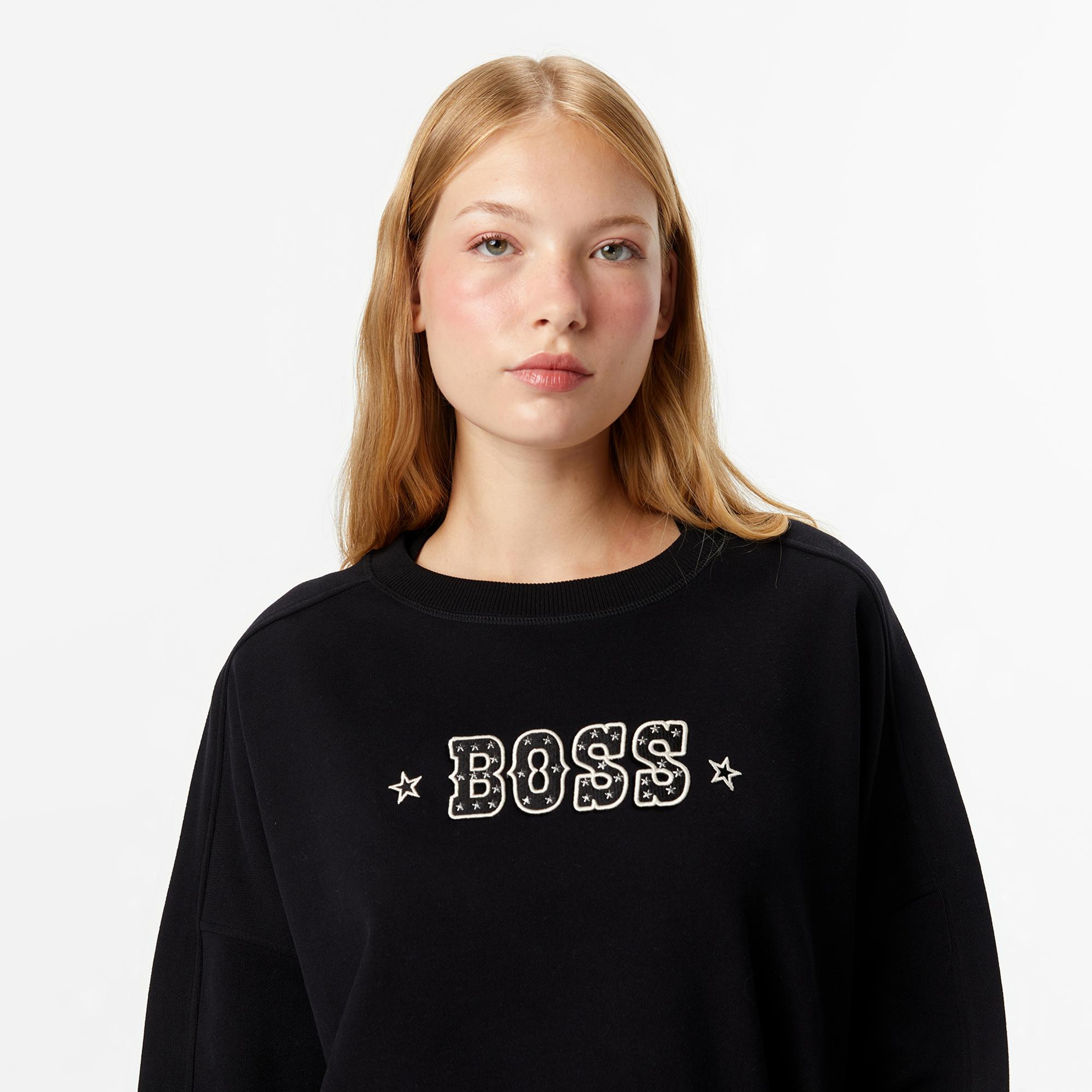 Boss Eland Kadın Siyah Sweatshirt