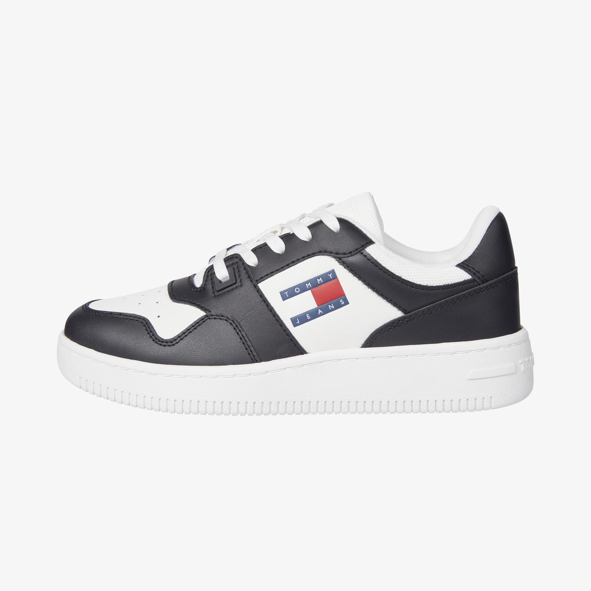 Tommy Hilfiger Retro Basket Essentials Kadın Siyah Sneaker