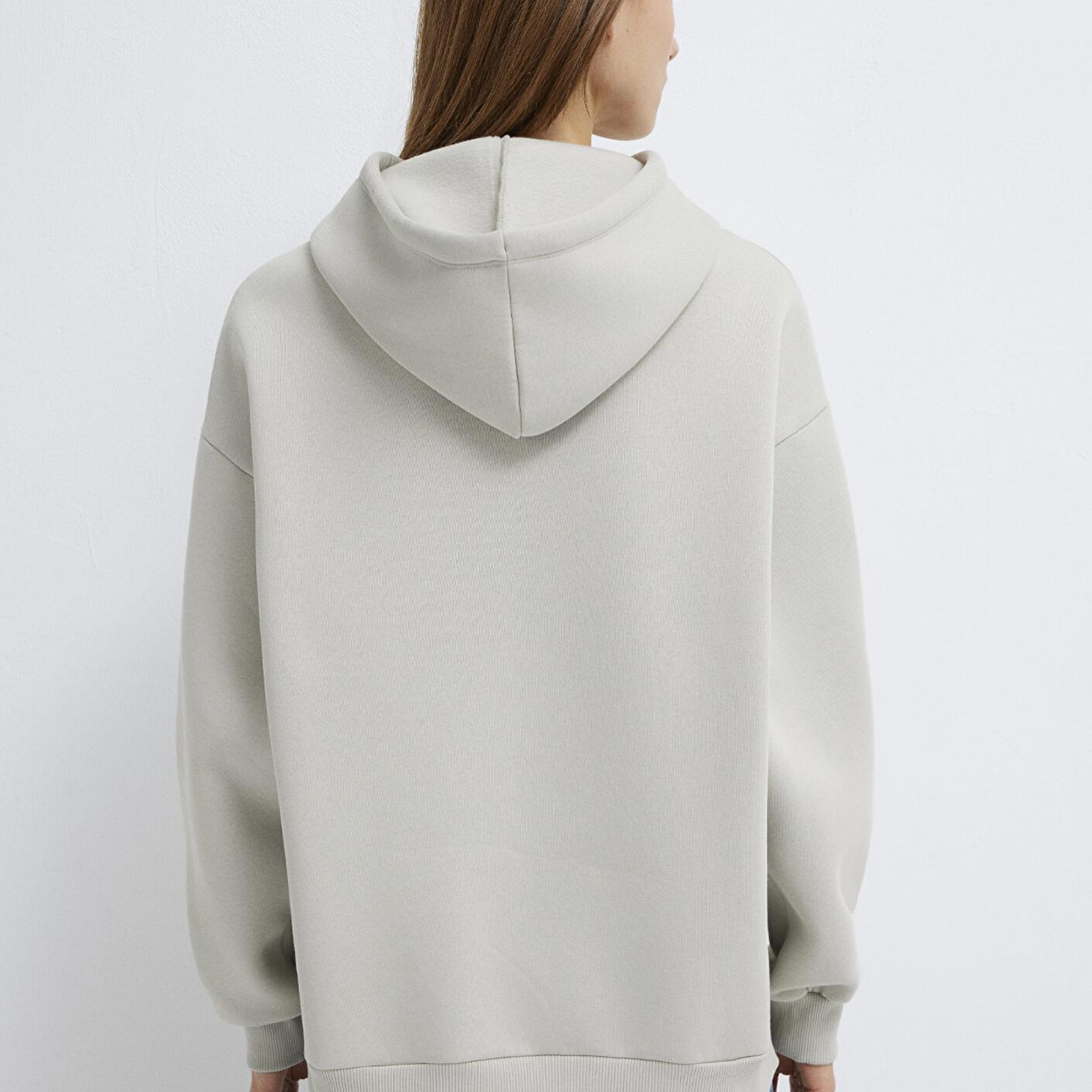 Mavi Mavi Logo Baskılı Kapüşonlu Gri Sweatshirt 1600361-34322