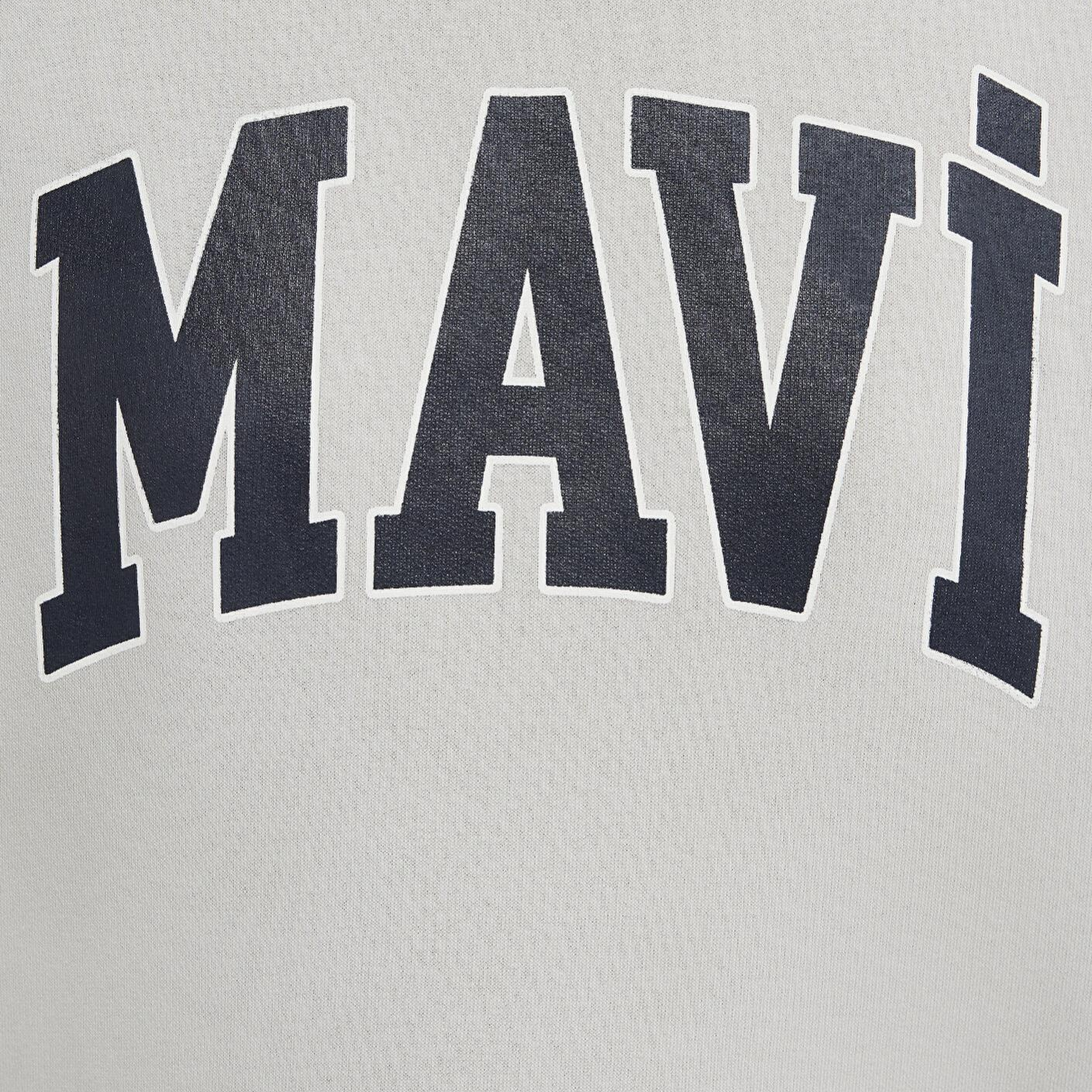 Mavi Mavi Logo Baskılı Kapüşonlu Gri Sweatshirt 1600361-34322