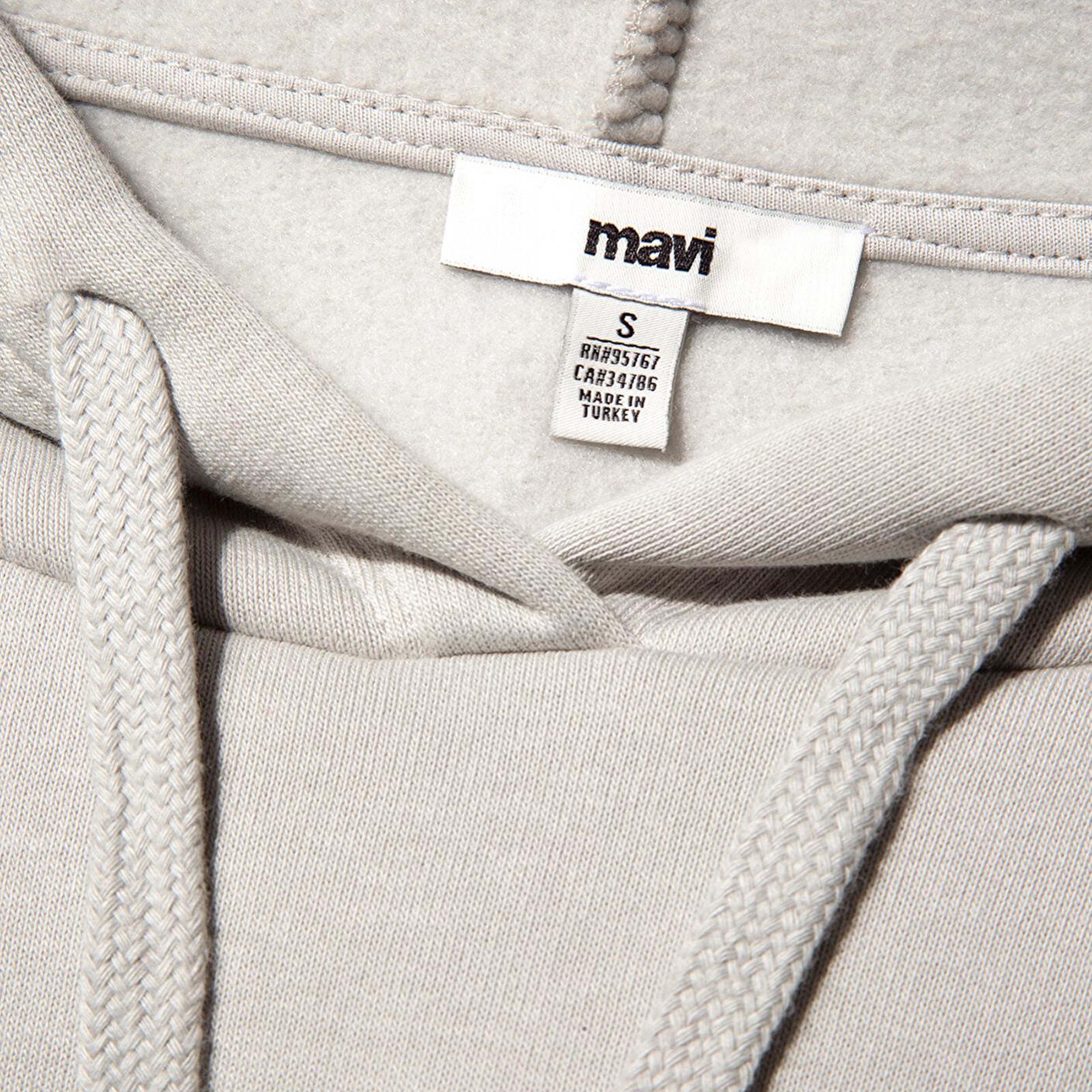 Mavi Mavi Logo Baskılı Kapüşonlu Gri Sweatshirt 1600361-34322