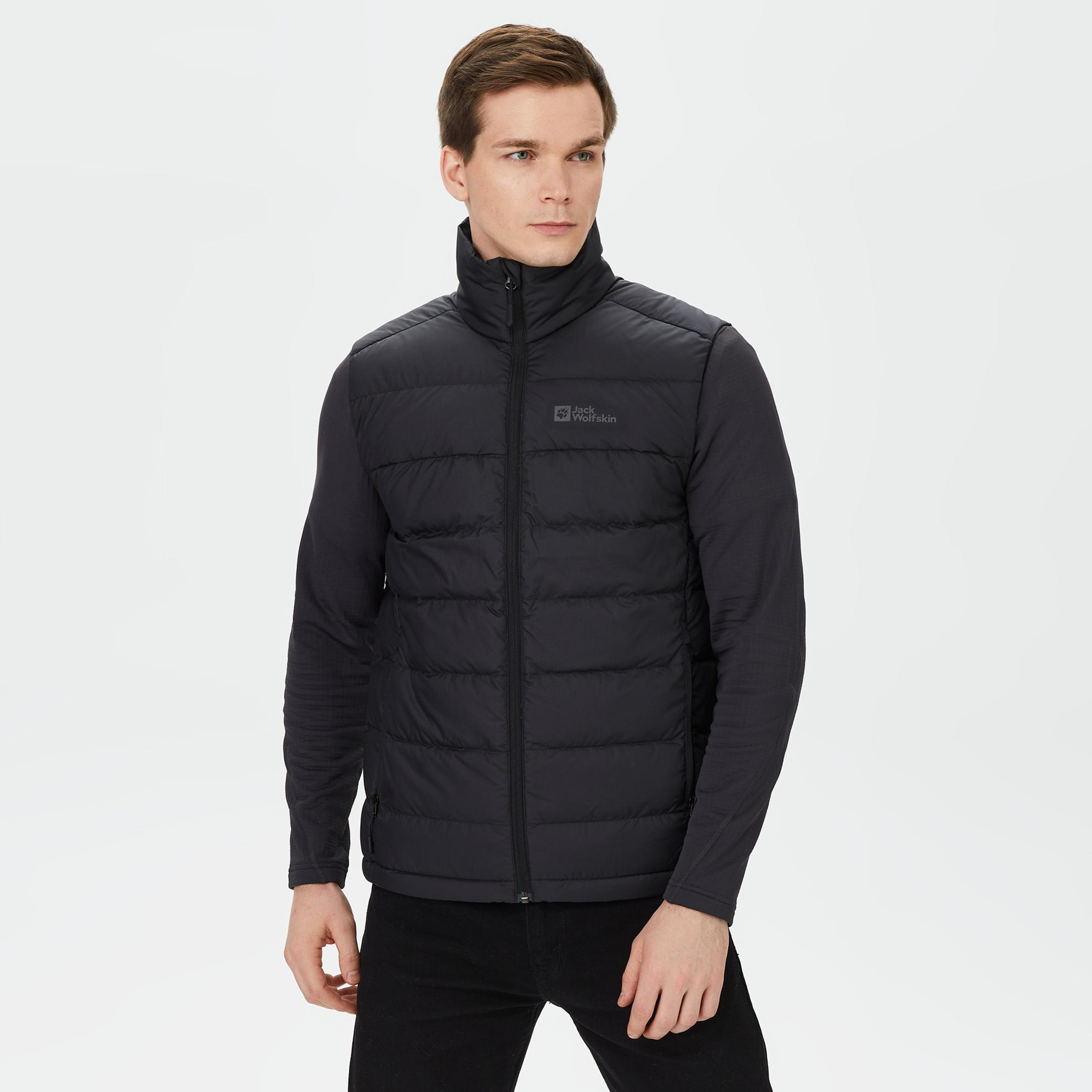 Jack Wolfskin Ather Down Vest Erkek Siyah Yelek
