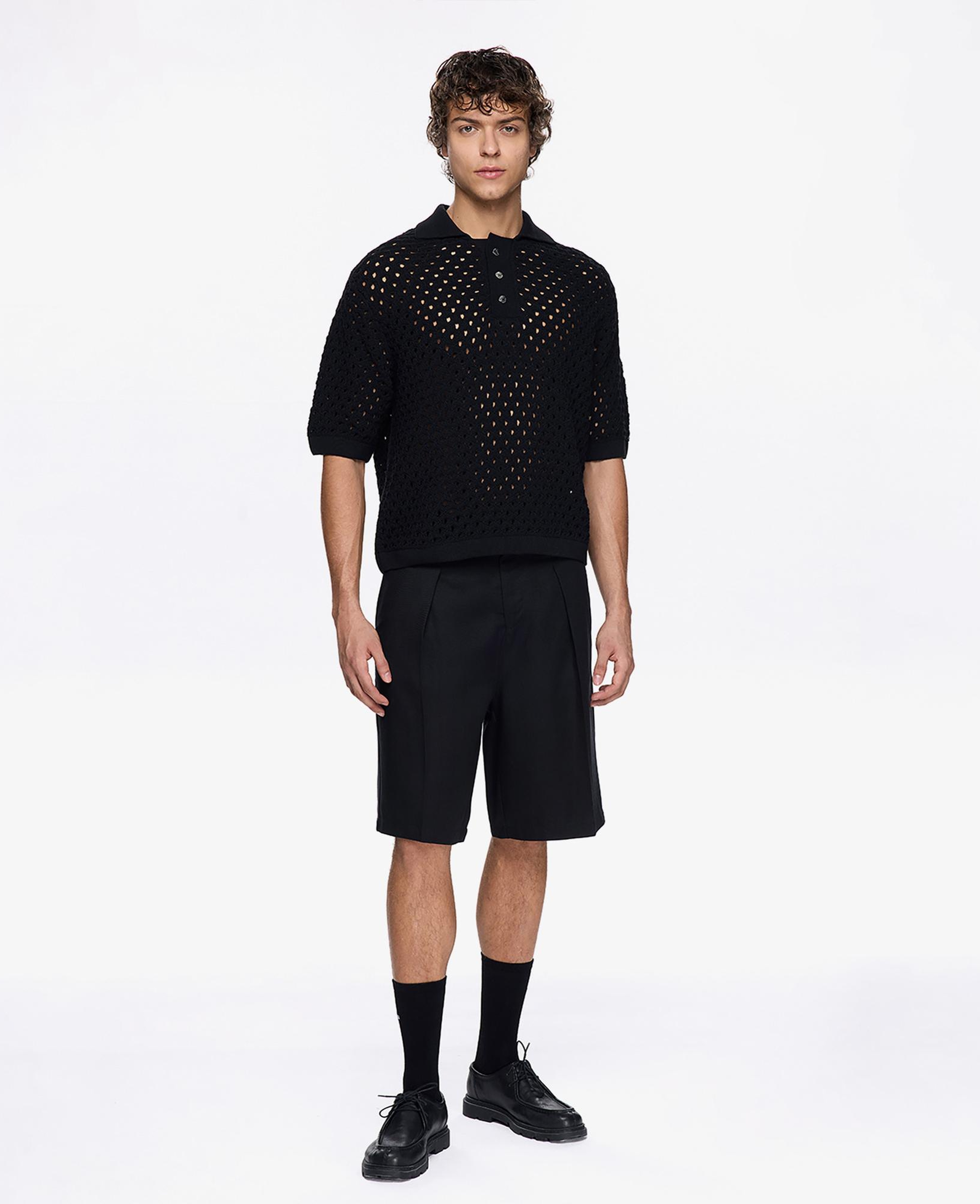 Les Benjamins Classic Knit 405 Erkek Siyah Polo