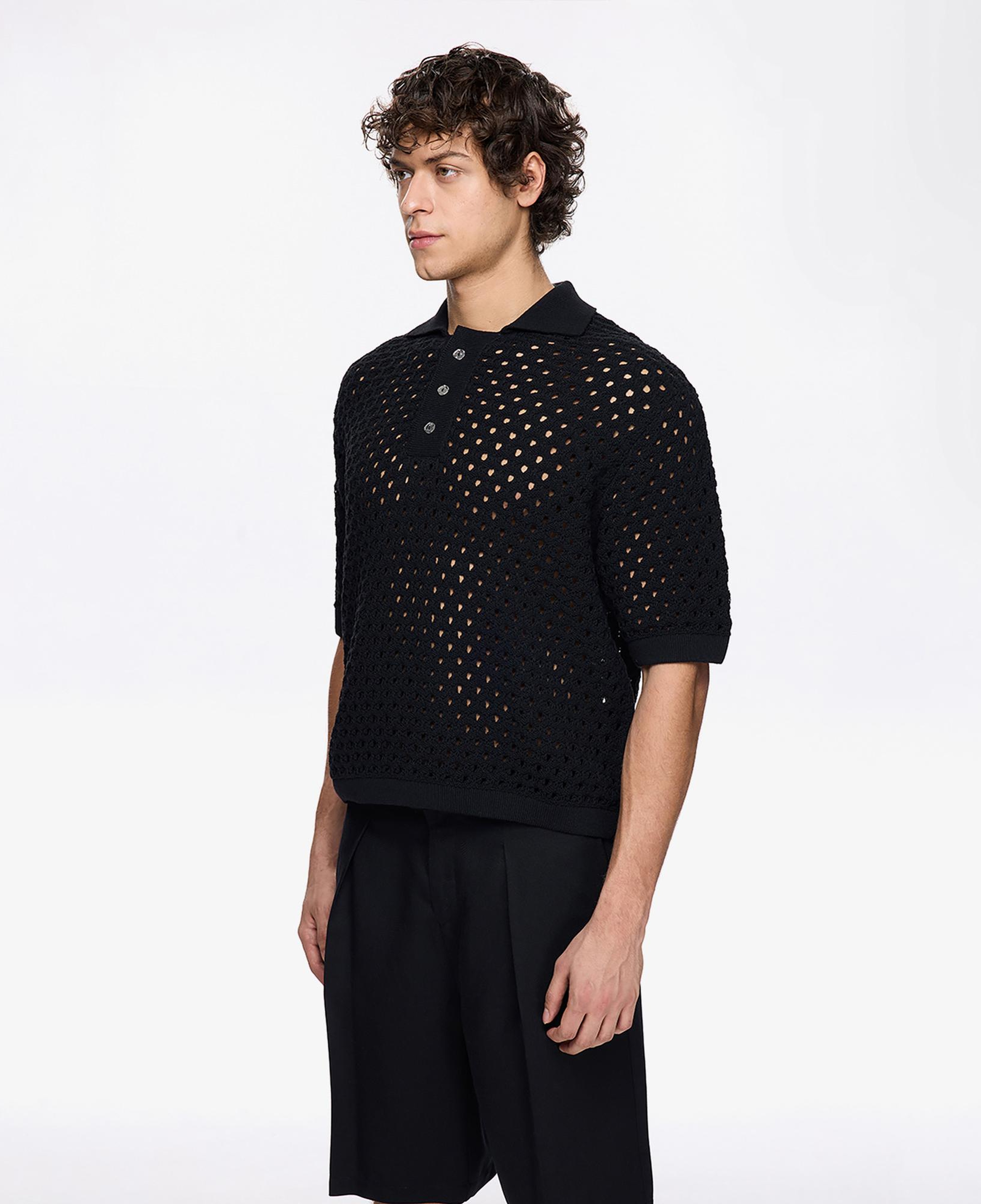 Les Benjamins Classic Knit 405 Erkek Siyah Polo