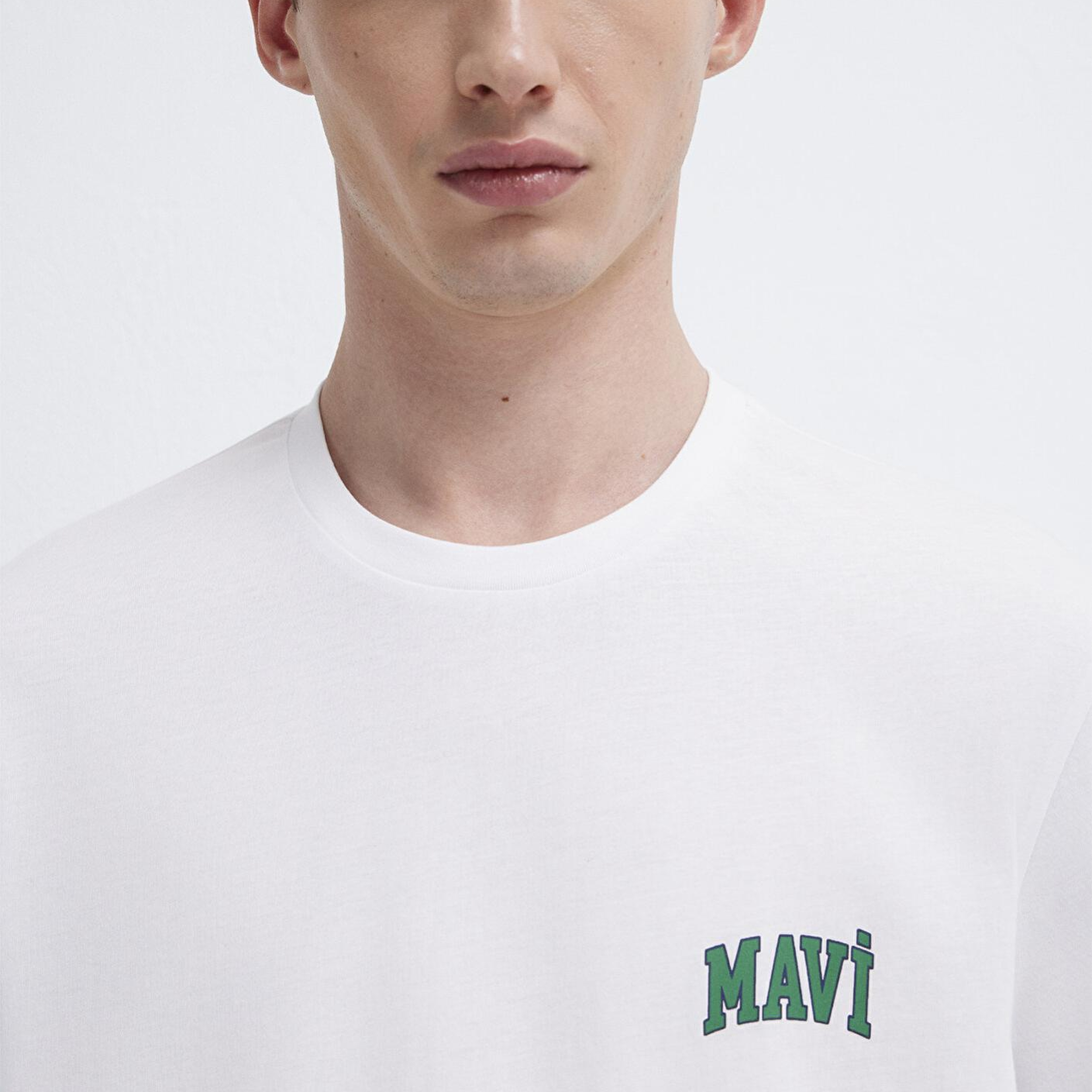 Mavi Mavi Logo Baskılı Beyaz Tişört Regular Fit / Normal Kesim 0611714-620