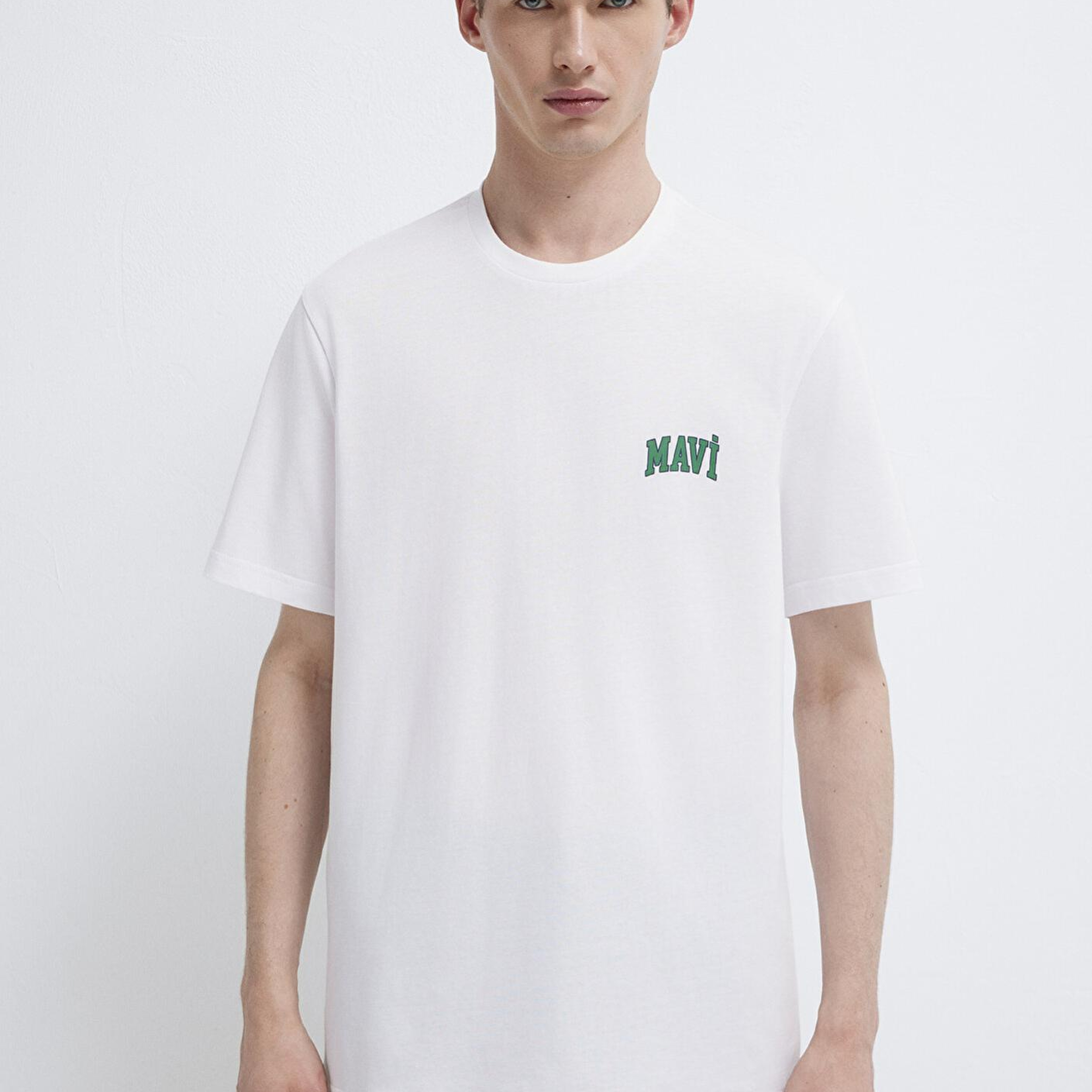 Mavi Mavi Logo Baskılı Beyaz Tişört Regular Fit / Normal Kesim 0611714-620