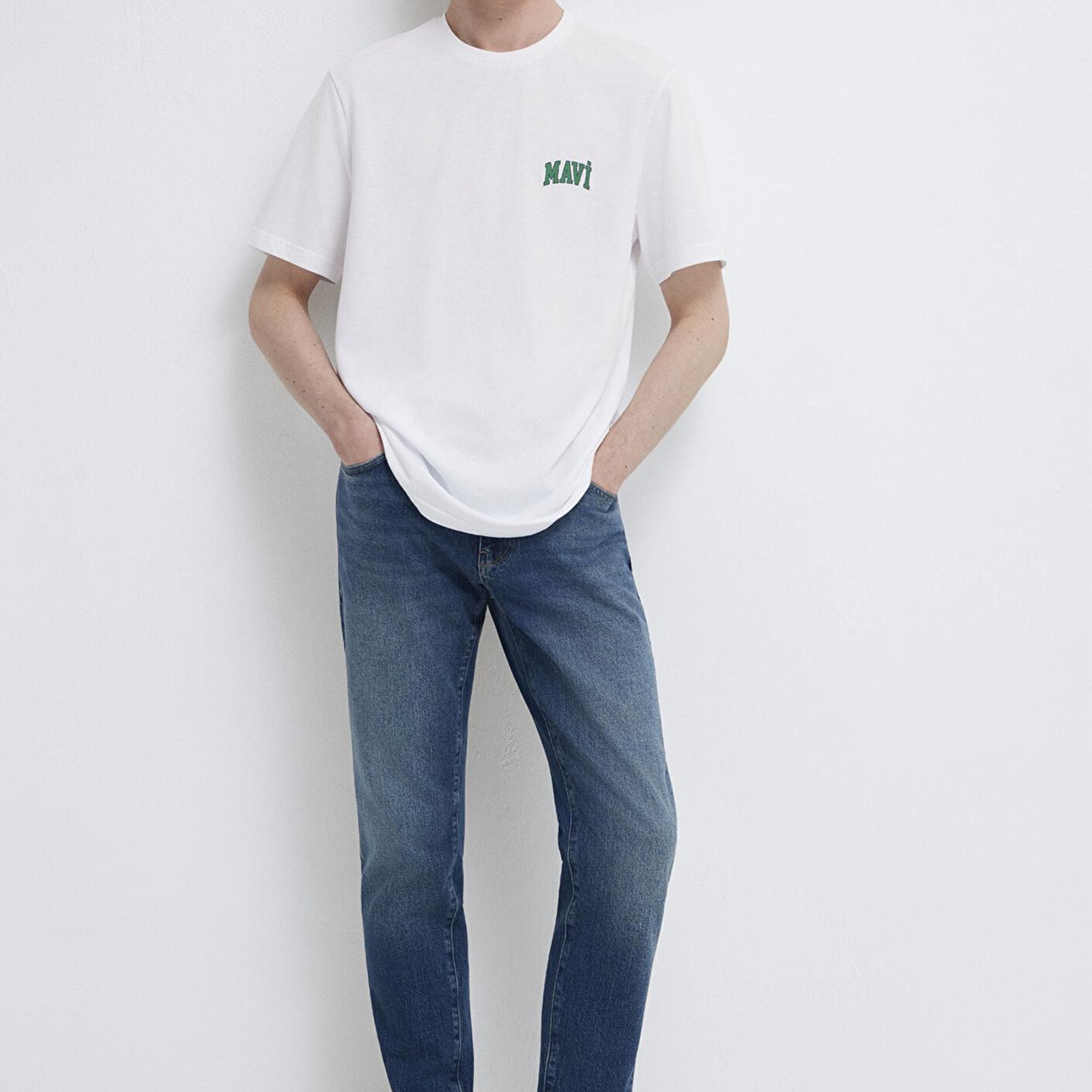 Mavi Mavi Logo Baskılı Beyaz Tişört Regular Fit / Normal Kesim 0611714-620