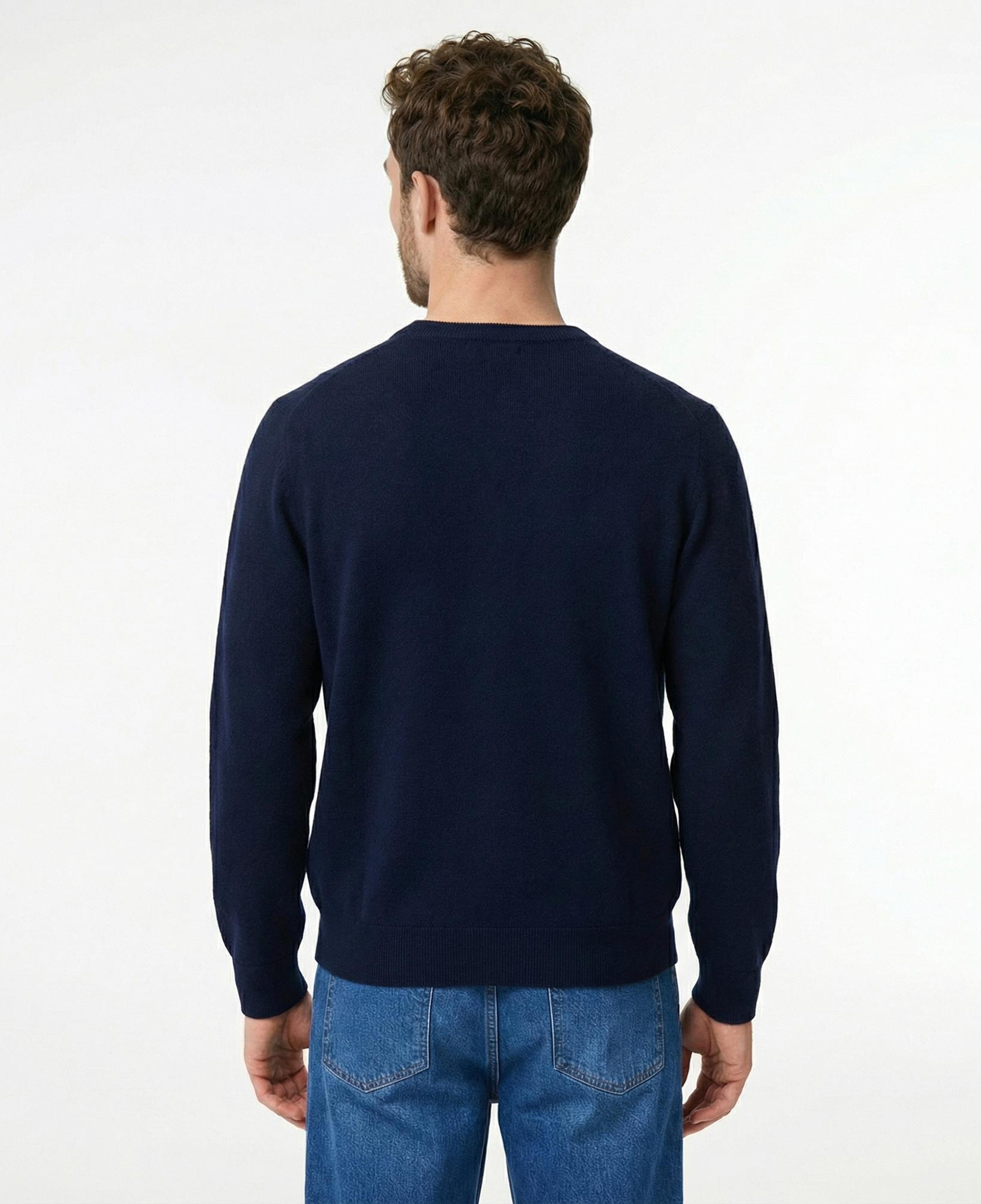 Lacoste Erkek Relaxed Fit V Yaka Lacivert Hırka