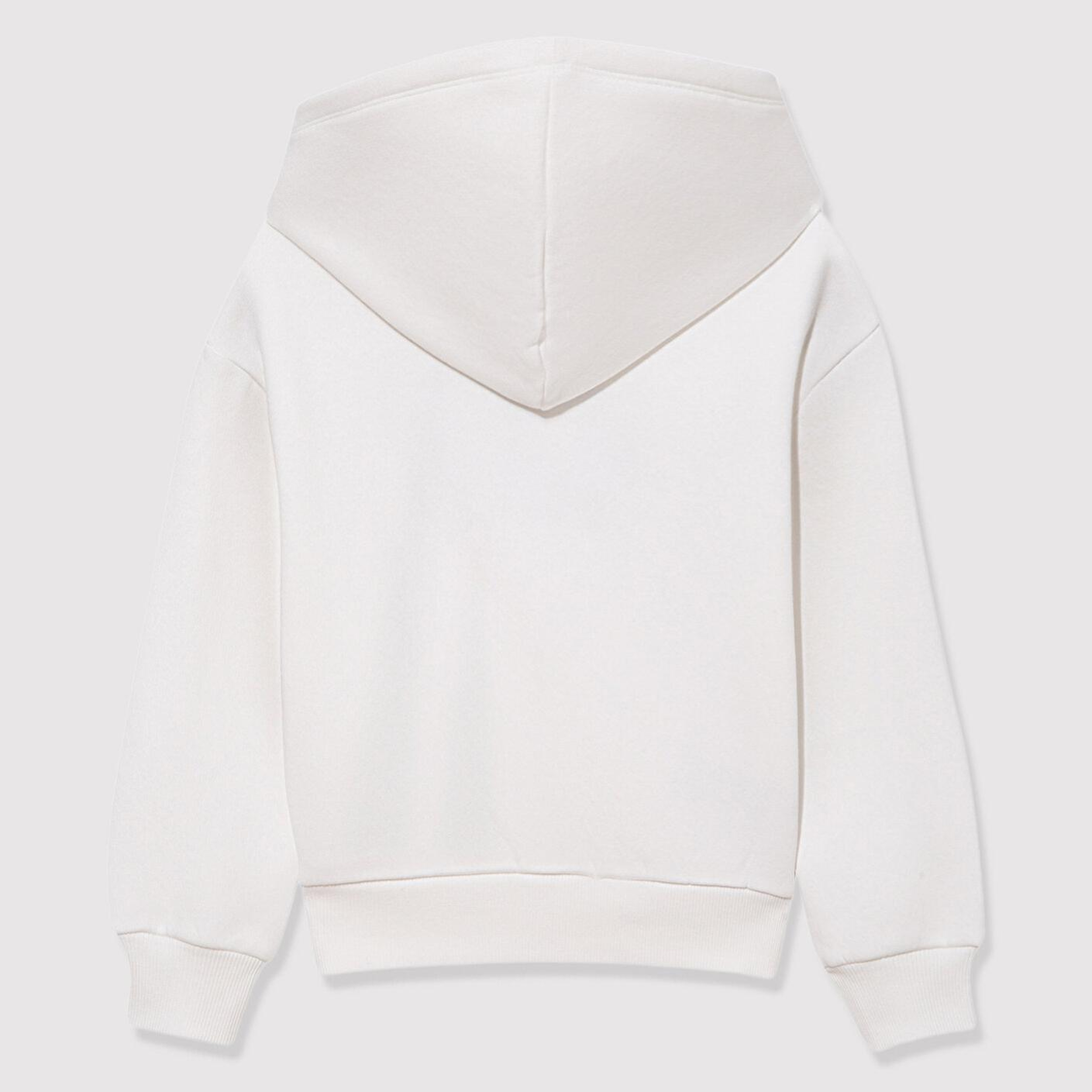Mavi Mavi Logo Baskılı Beyaz Kapüşonlu Sweatshirt 6610110-70057