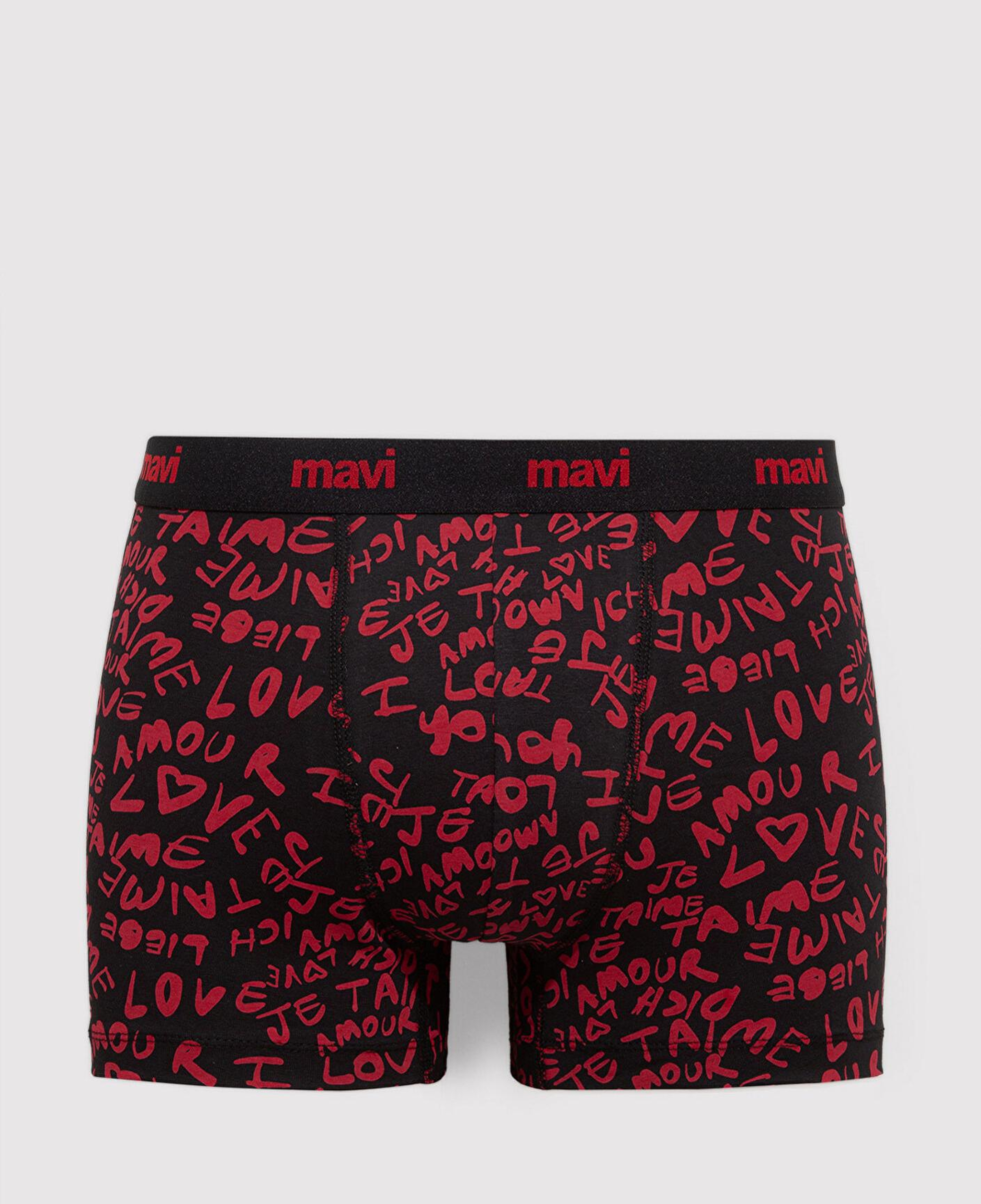 Mavi Baskılı Kırmızı Boxer 0910948-900