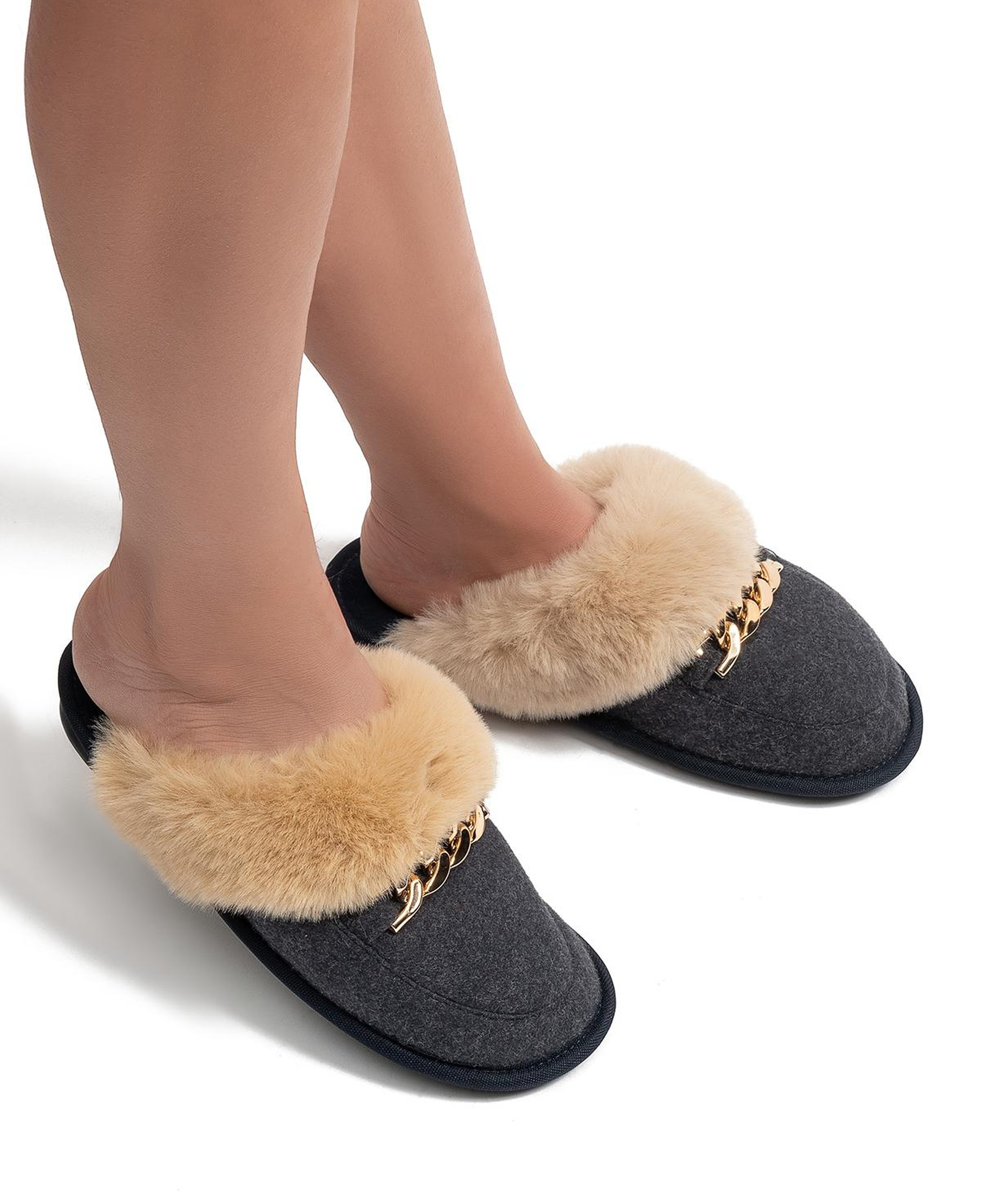 Suzi Kadın Tokalı Ev Terliği Lacivert 37/41