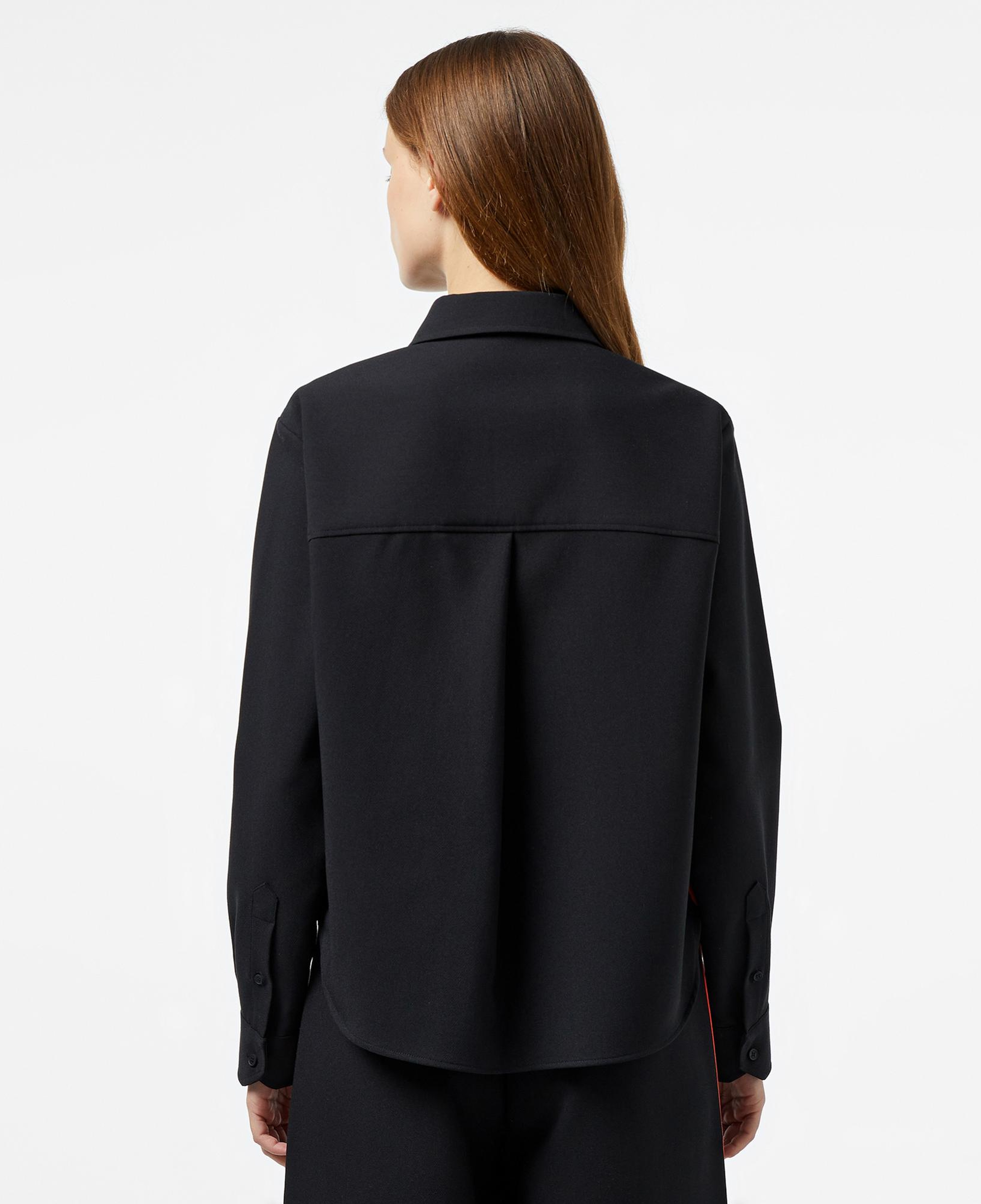 Lacoste Kadın Oversize Fit Gömlek Yaka Siyah Gömlek