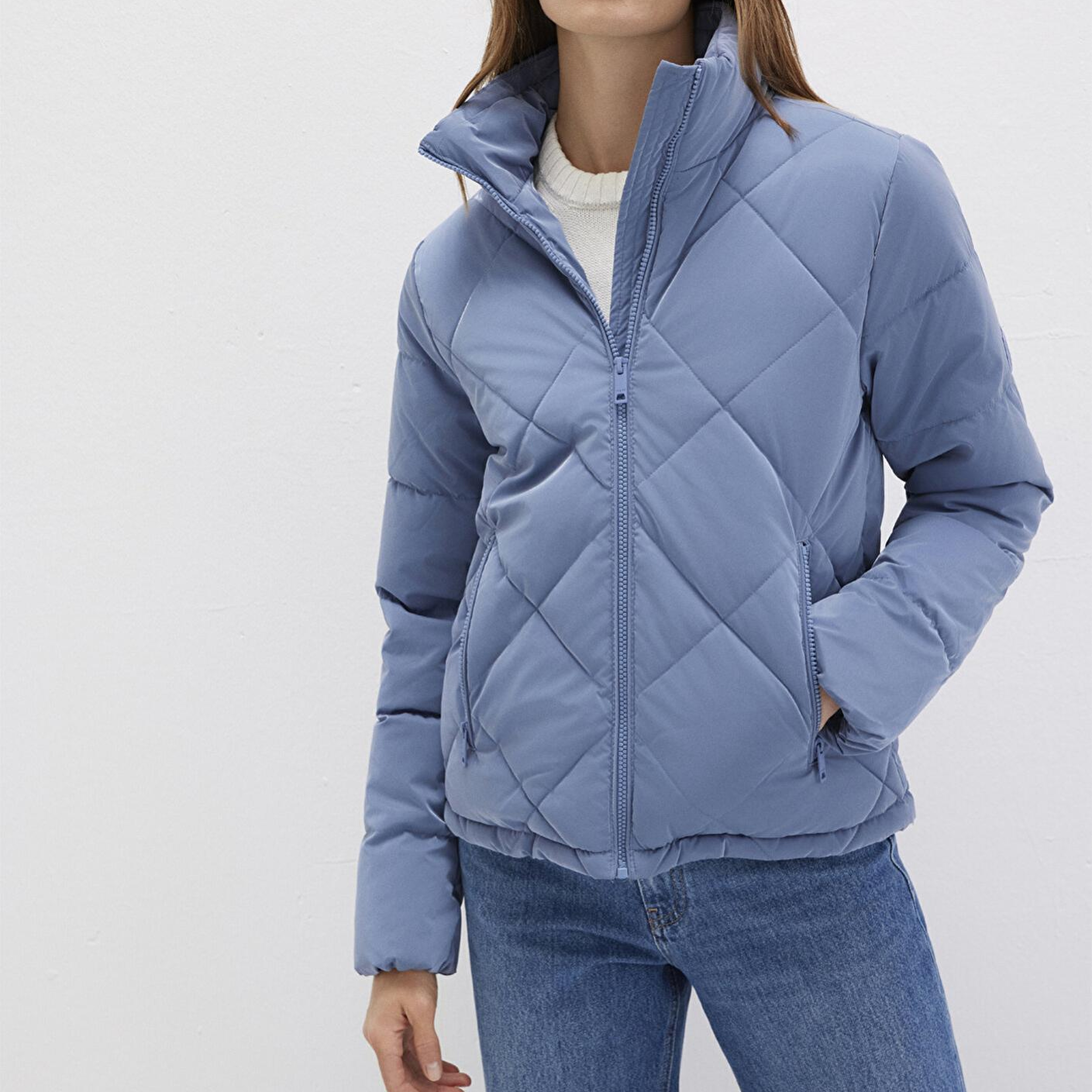 Mavi Su İtici Premium Kapitone Mavi Şişme Mont 1110230-70738