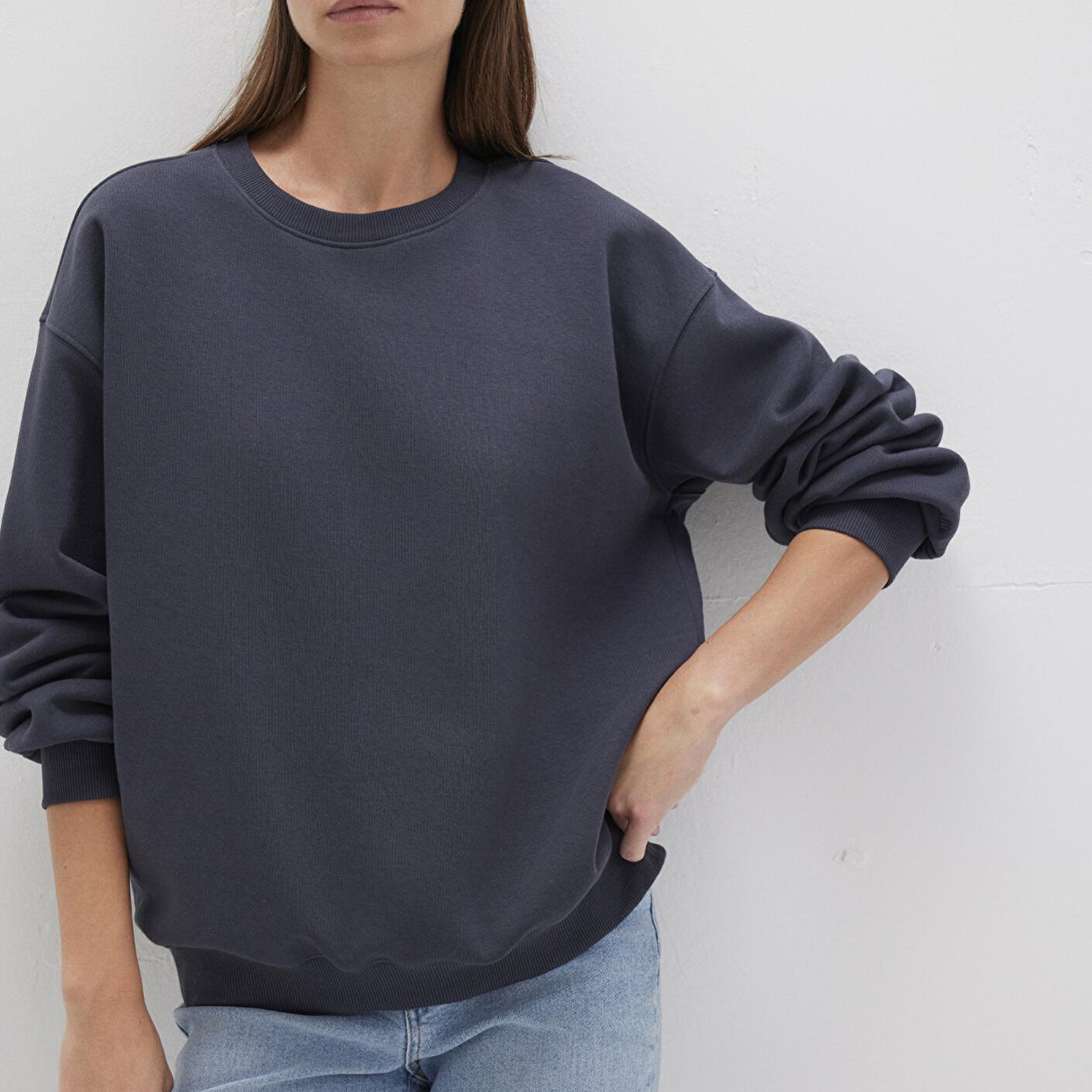 Mavi Bisiklet Yaka Lacivert Basic Sweatshirt 1610198-70726
