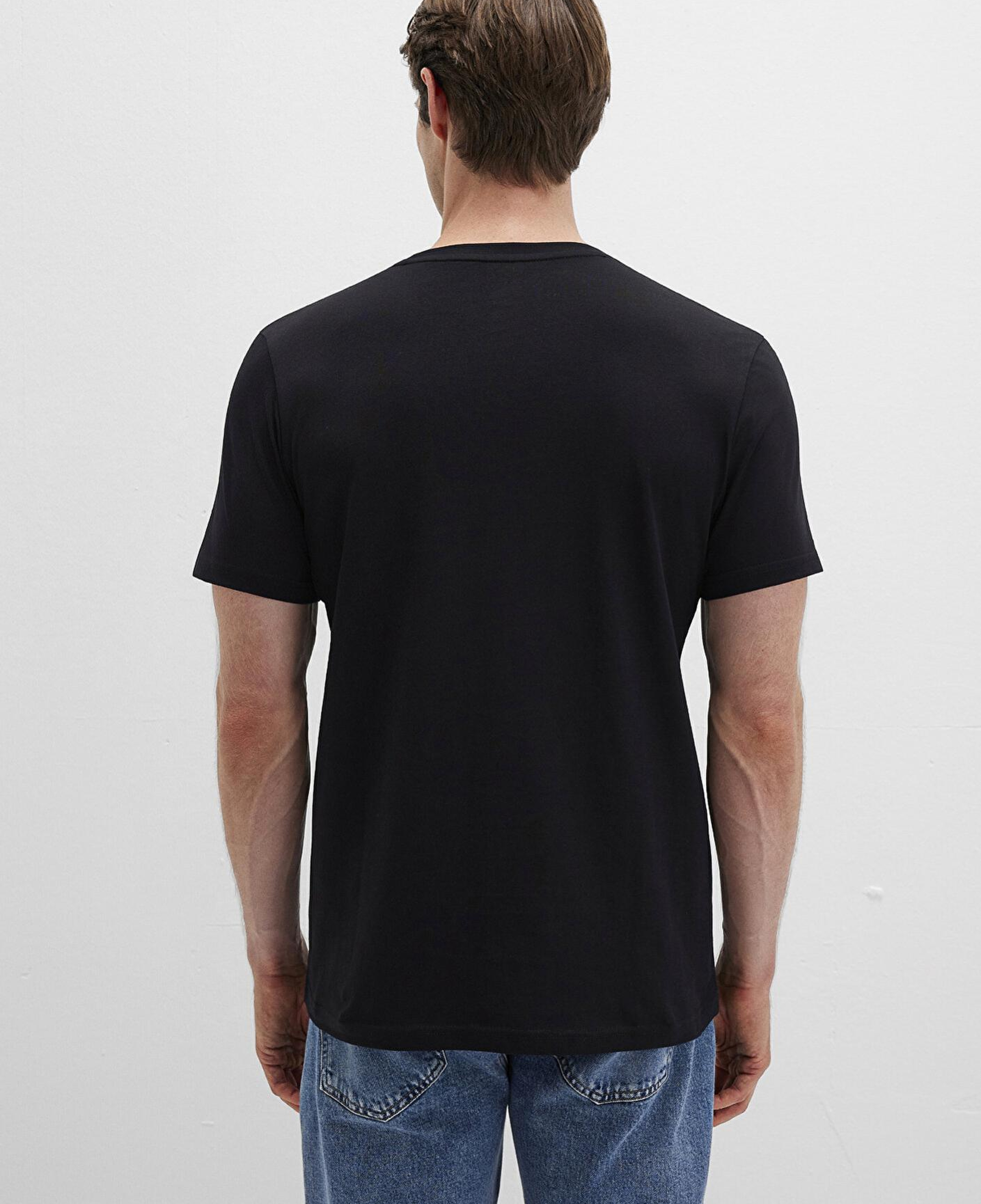 Mavi Mavi Jeans Baskılı Siyah Tişört Slim Fit / Dar Kesim 066841-900