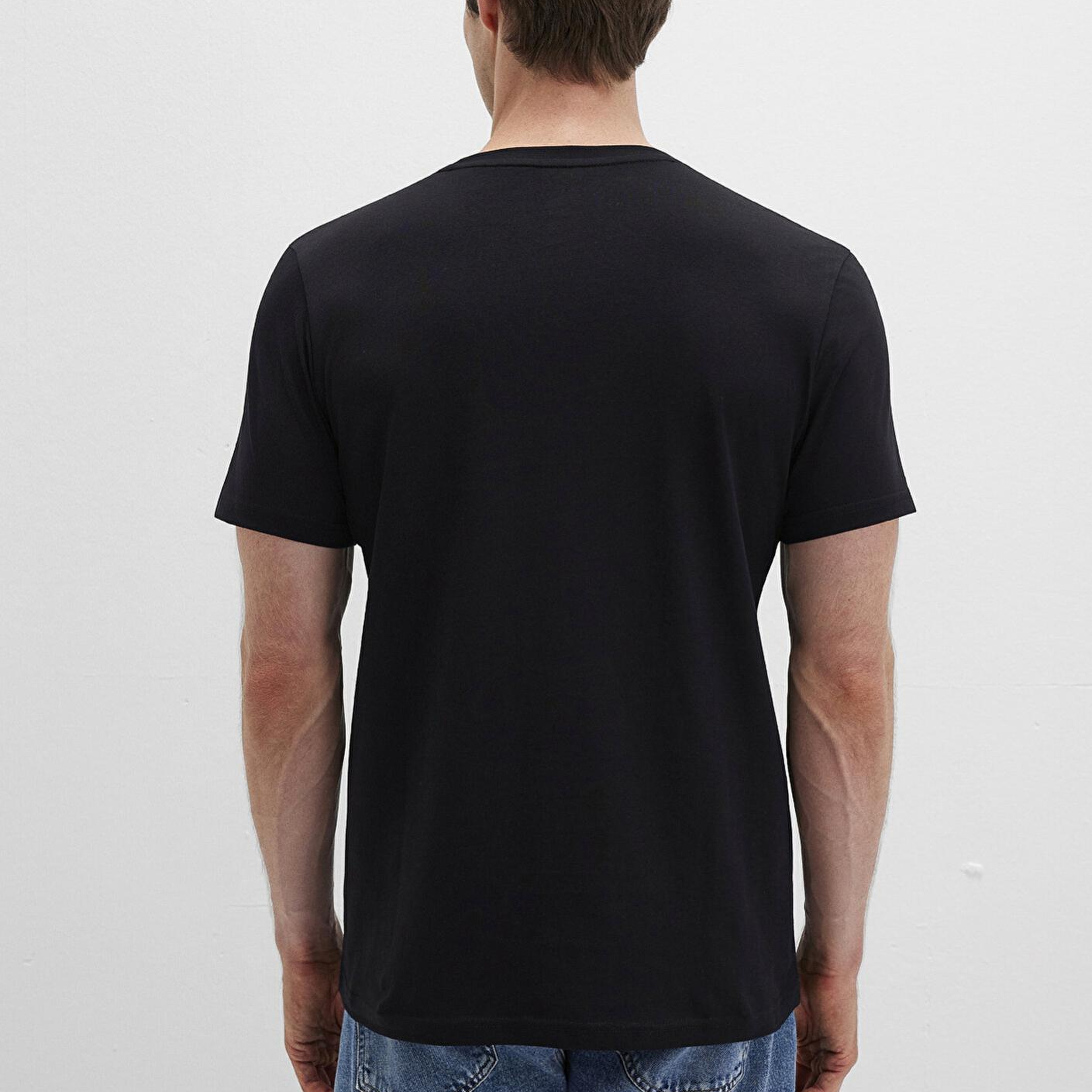 Mavi Mavi Jeans Baskılı Siyah Tişört Slim Fit / Dar Kesim 066841-900