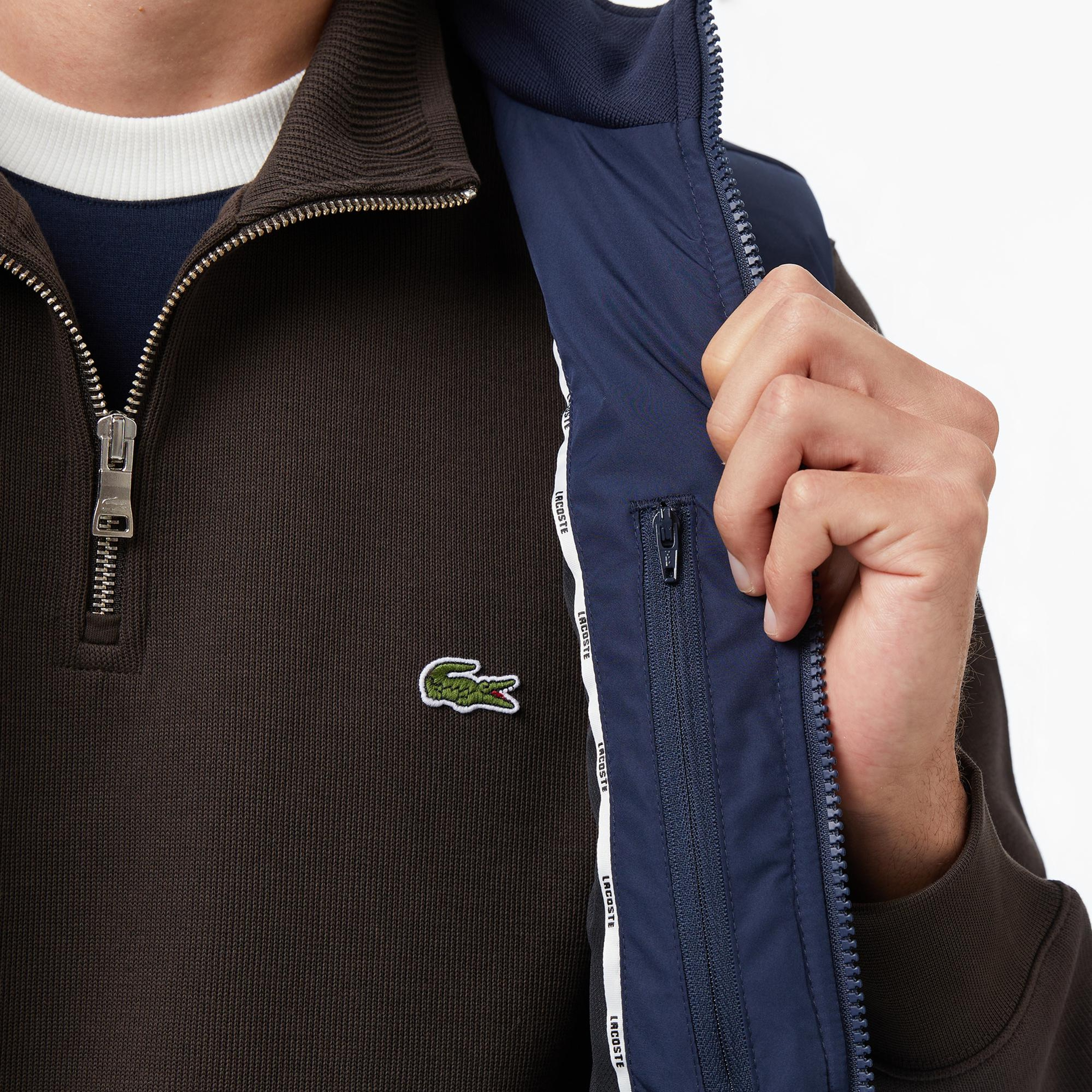 Lacoste Erkek Dik Yaka Lacivert Yelek