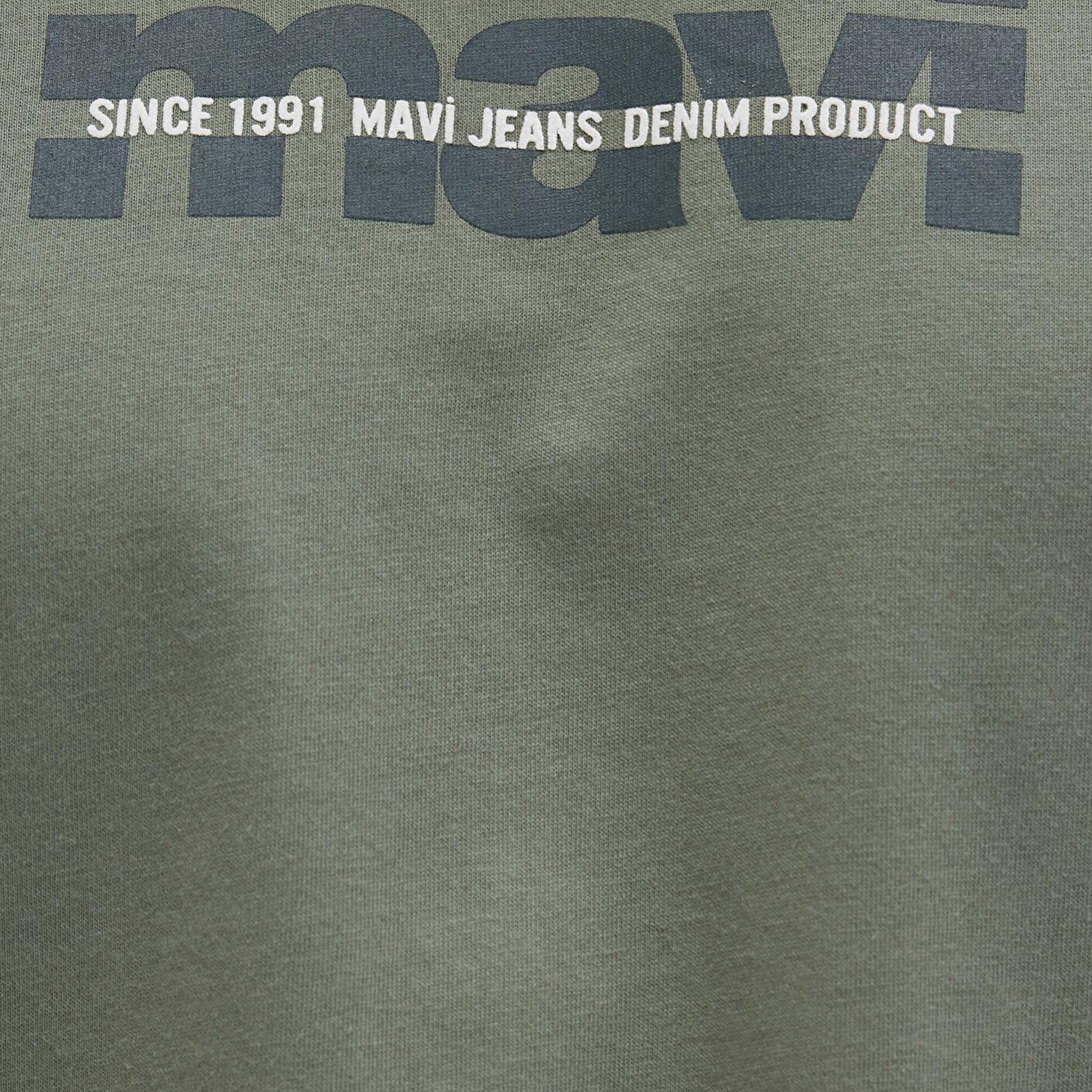 Mavi Mavi Logo Baskılı Haki Tişört Regular Fit / Normal Kesim 0610943-80692